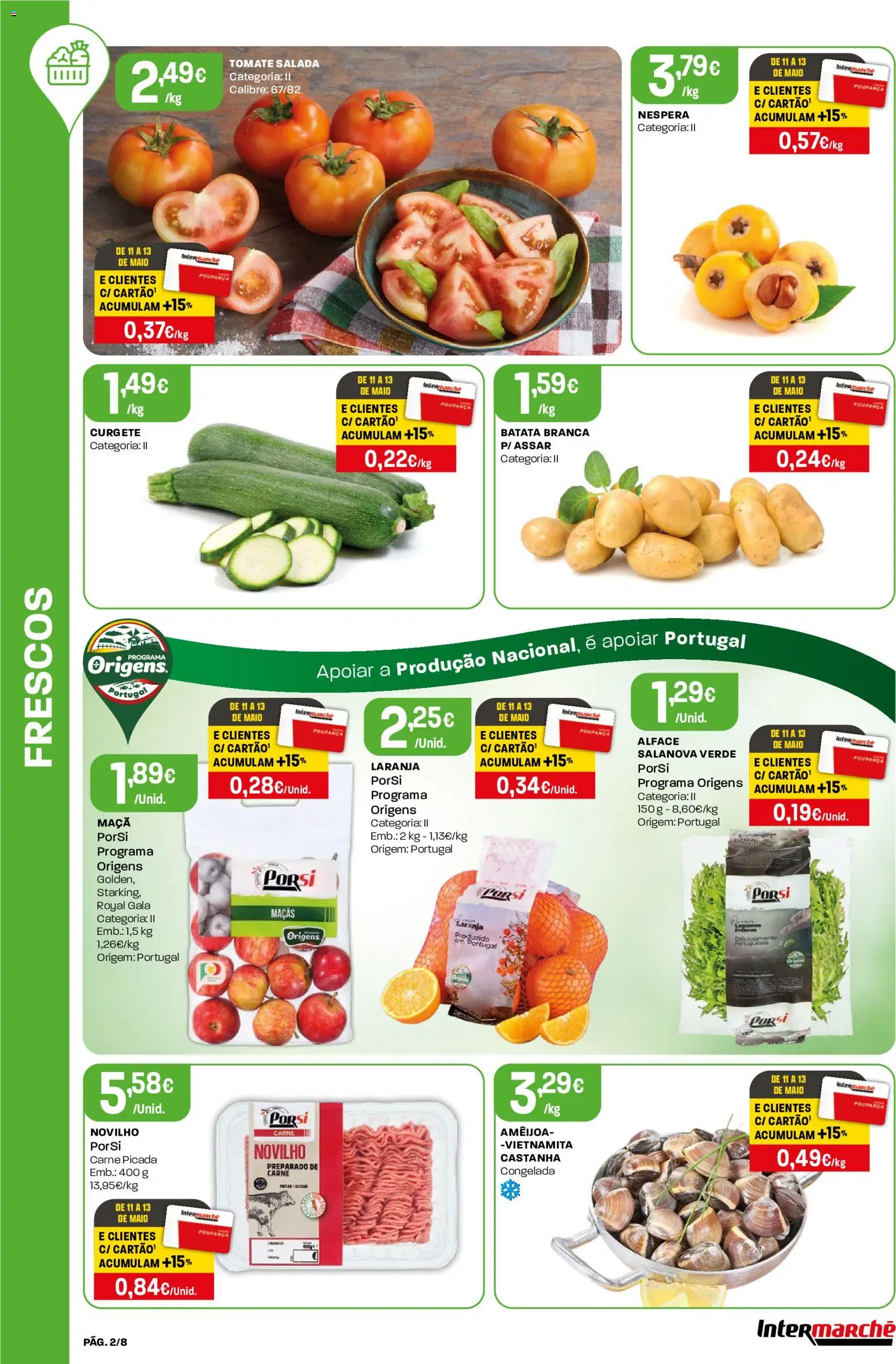 Intermarché Folheto Mini │ válido de 07.05.2026 | Página: 2 | Produtos: Batata, Curgete, Maça, Carne