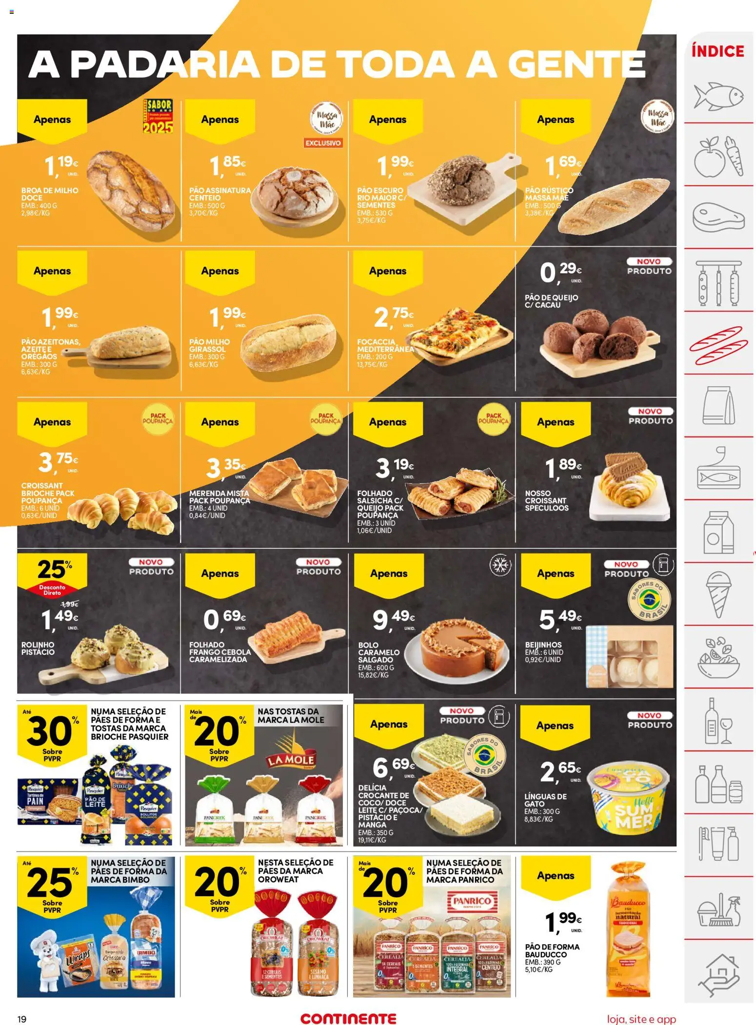 Continente folheto │ válido de 11/08/2026 | Página: 19 | Produtos: Orégãos, Bolo, Centeio, Salsicha