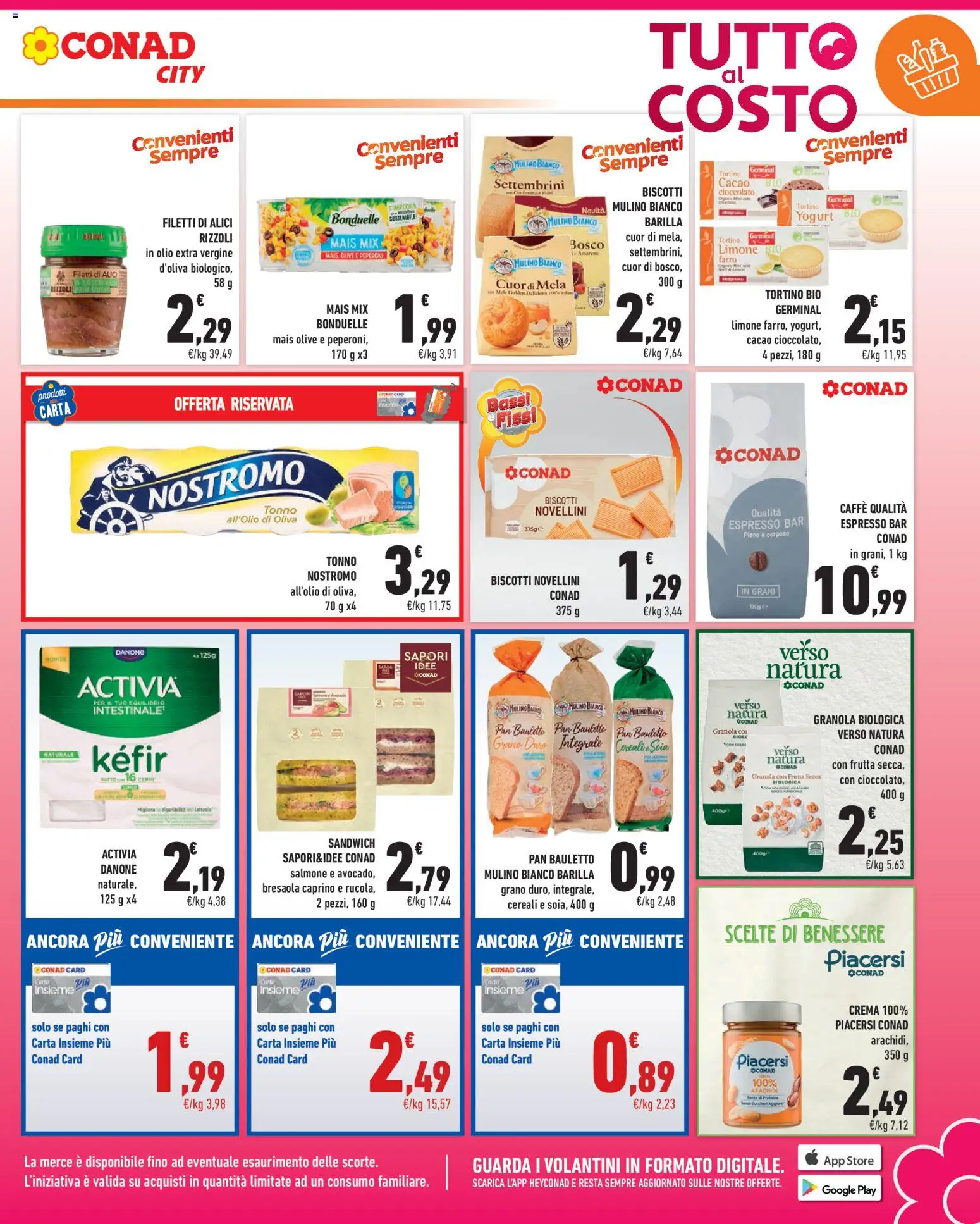 Volantino Conad del 17/07/2026 | Pagina: 3 | Prodotti: Yogurt, Cioccolato, Salmone, Frutta