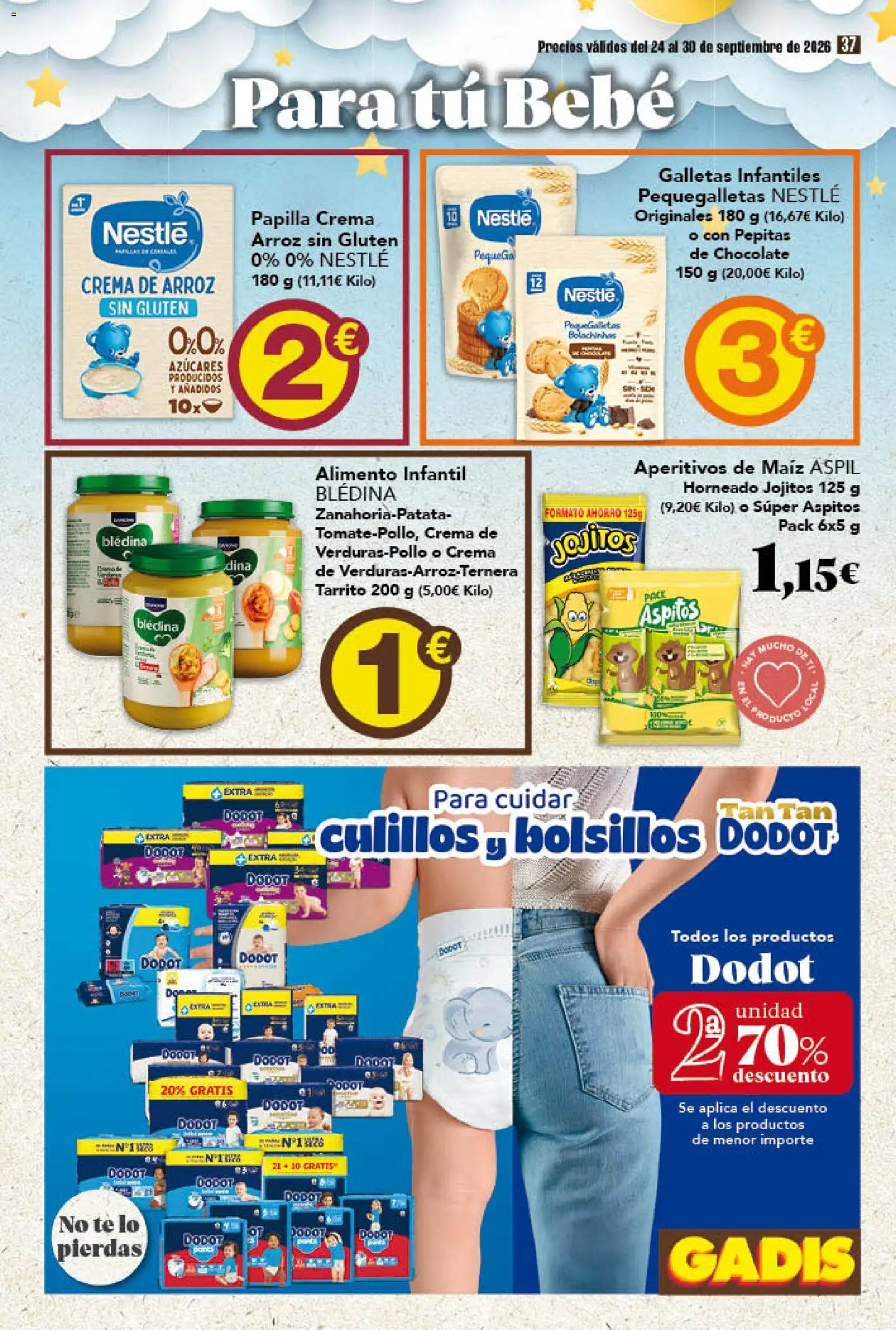 Gadis folleto │ válido desde el 24/09/2026 | Página: 37 | Productos: Maíz, Arroz, Galletas, Galletas infantiles