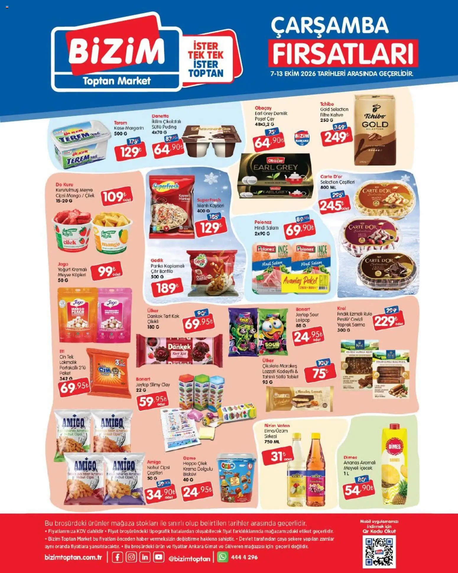 Bizim Toptan Katalog - 07 Ekim 2026 tarihinden itibaren geçerlidir | Sayfa: 1 | Ürünler: Yoğurt, Çikolata, Çilek, Bonfile