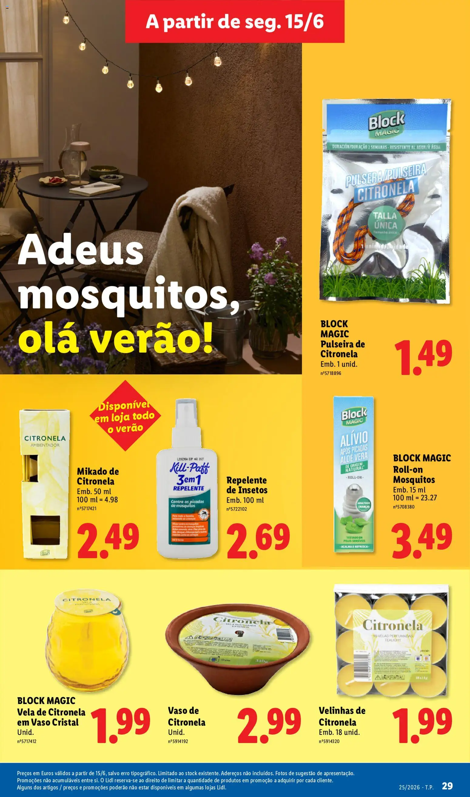 Lidl Folheto Especial │ válido de 15/06/2026 | Página: 29 | Produtos: Pulseira, Repelente, Aloe Vera, Ambientador
