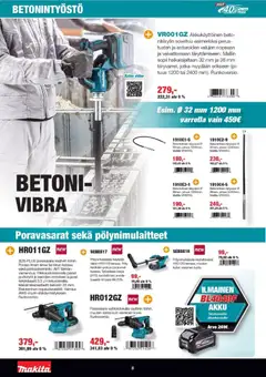 Makita-mainoslehti voimassa 01.01.2026 alkaen | Sivu: 8 | Tuotteet: Akku, Video