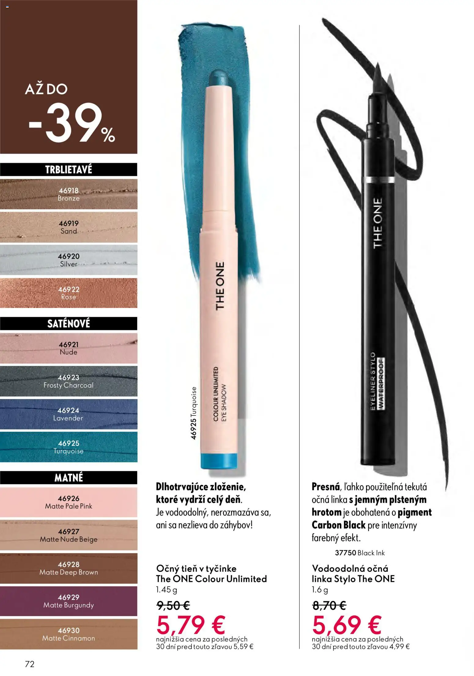 Nové Oriflame akcie – leták je platný od 27.05.2026 | Strana: 72 | Produkty: Očná linka
