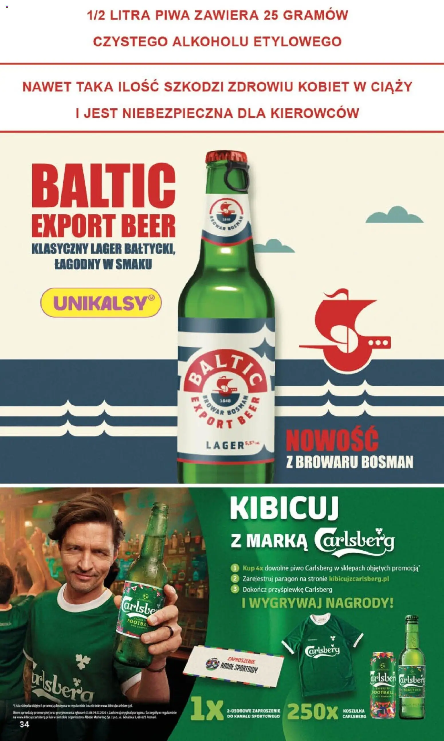 Delikatesy Centrum gazetka - Sklepy Własne od 25.06.2026 | Strona: 34 | Produkty: Piwo Carlsberg, Piwo