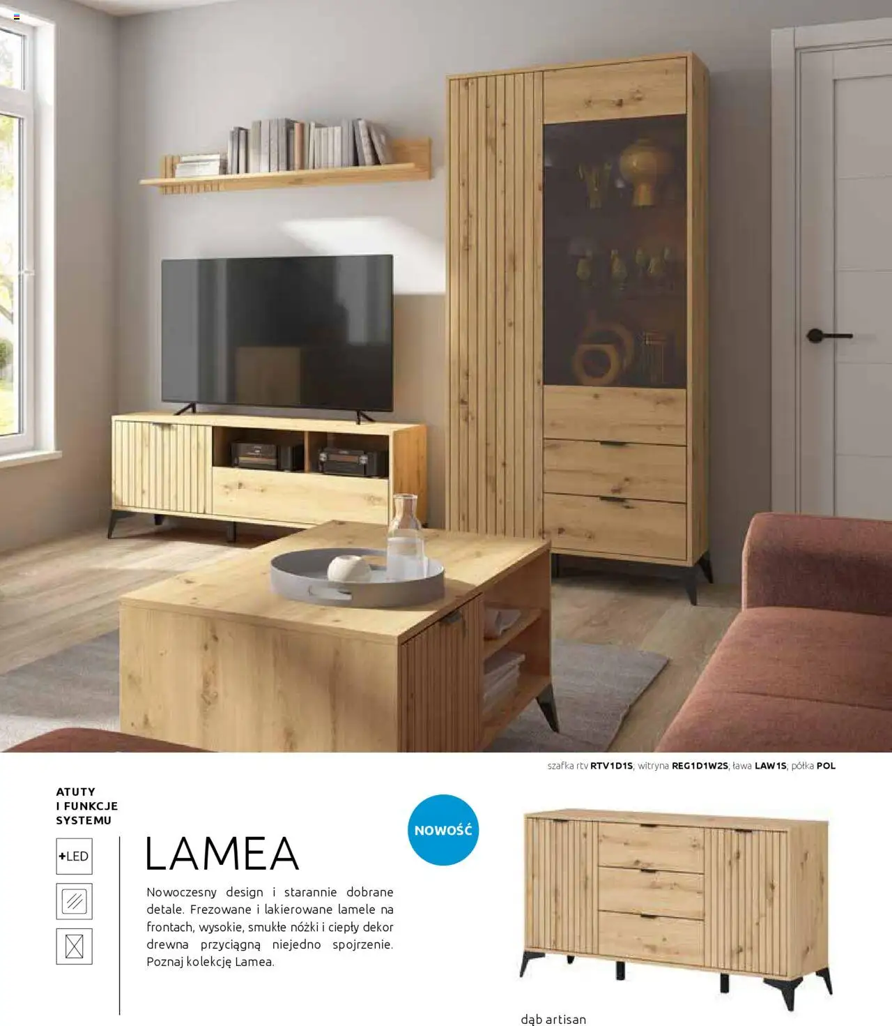Black Red White Gazetka - Katalog rodzinnych wnętrz od 24.05.2024 | Strona: 6 | Produkty: Półka, szafka RTV, Witryna