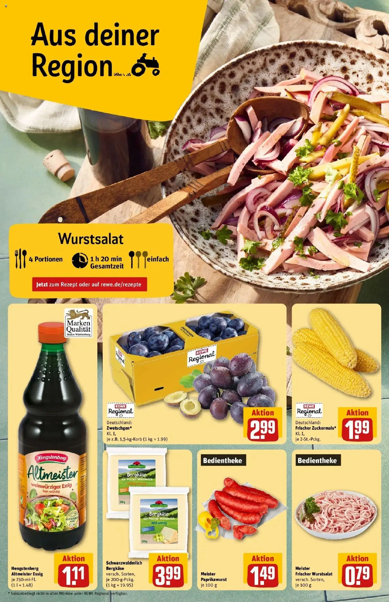 Rewe Prospekt Heidelberg/Handschuhsheim – gültig ab 27.07.2026 | Seite: 4 | Produkte: Essig
