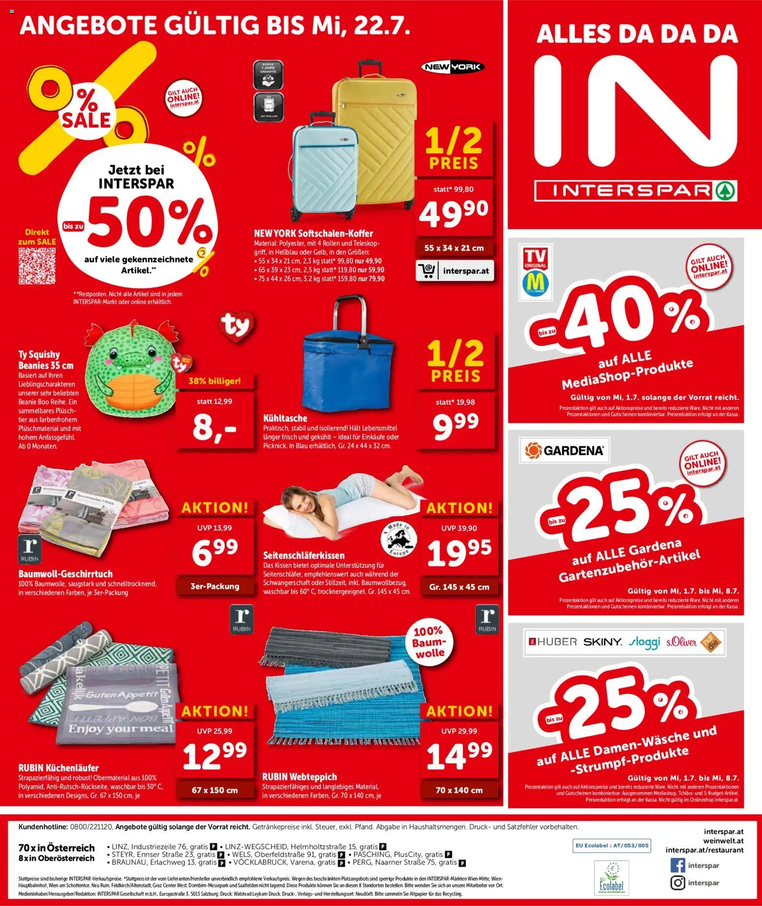 Interspar Flugblatt - Oberösterreich gültig ab 01.07.2026 | Seite: 20 | Produkte: Libacomb, Kissen