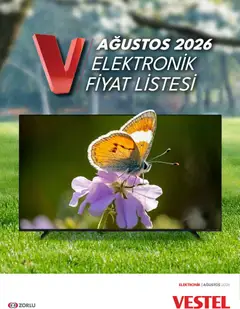 01 Ağustos 2026 tarihinden itibaren geçerli olan Vestel kataloğu önizlemesi