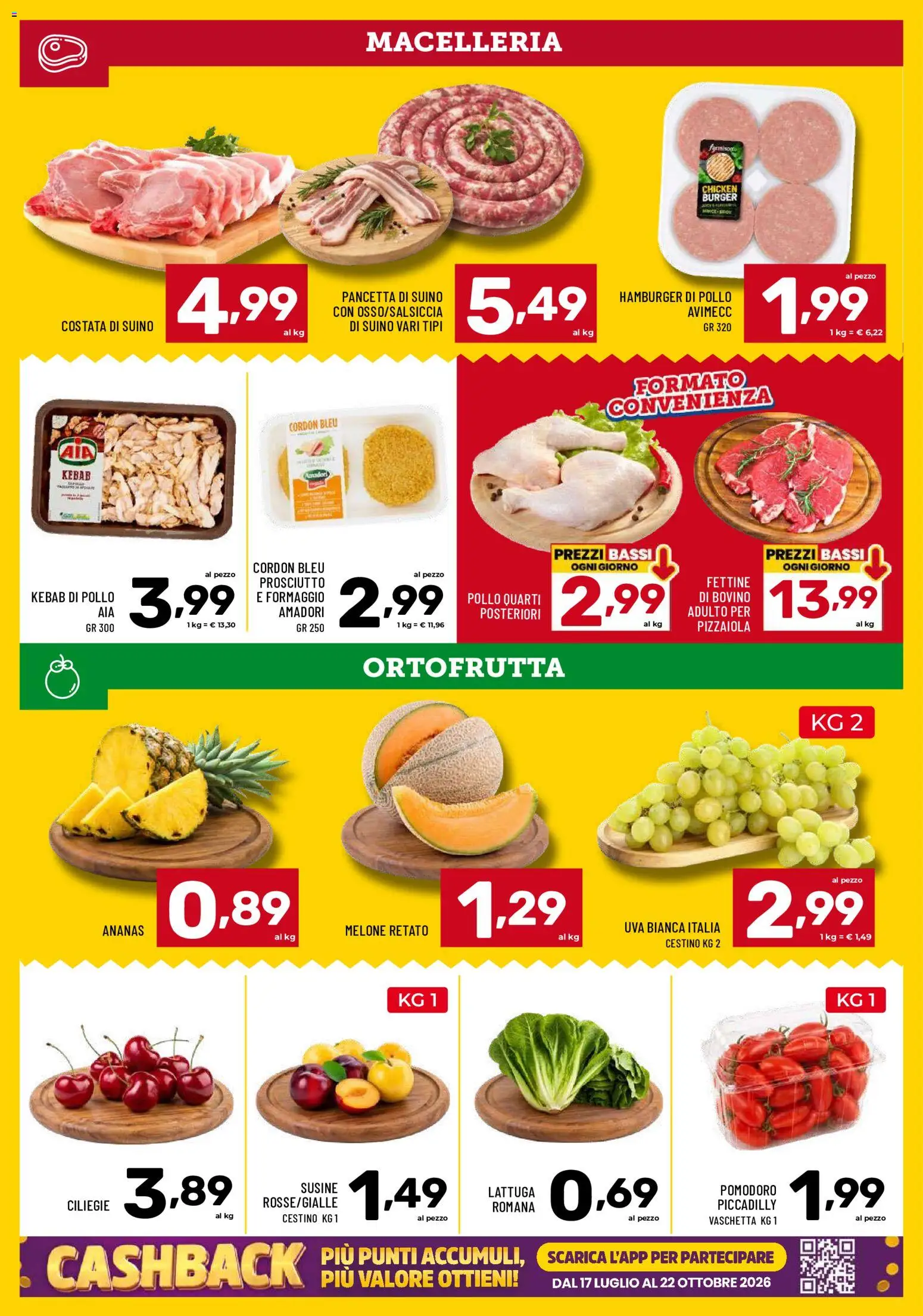 Volantino Il Centesimo del 17/07/2026 | Pagina: 4 | Prodotti: Bovino, Ananas, Melone, Cestino