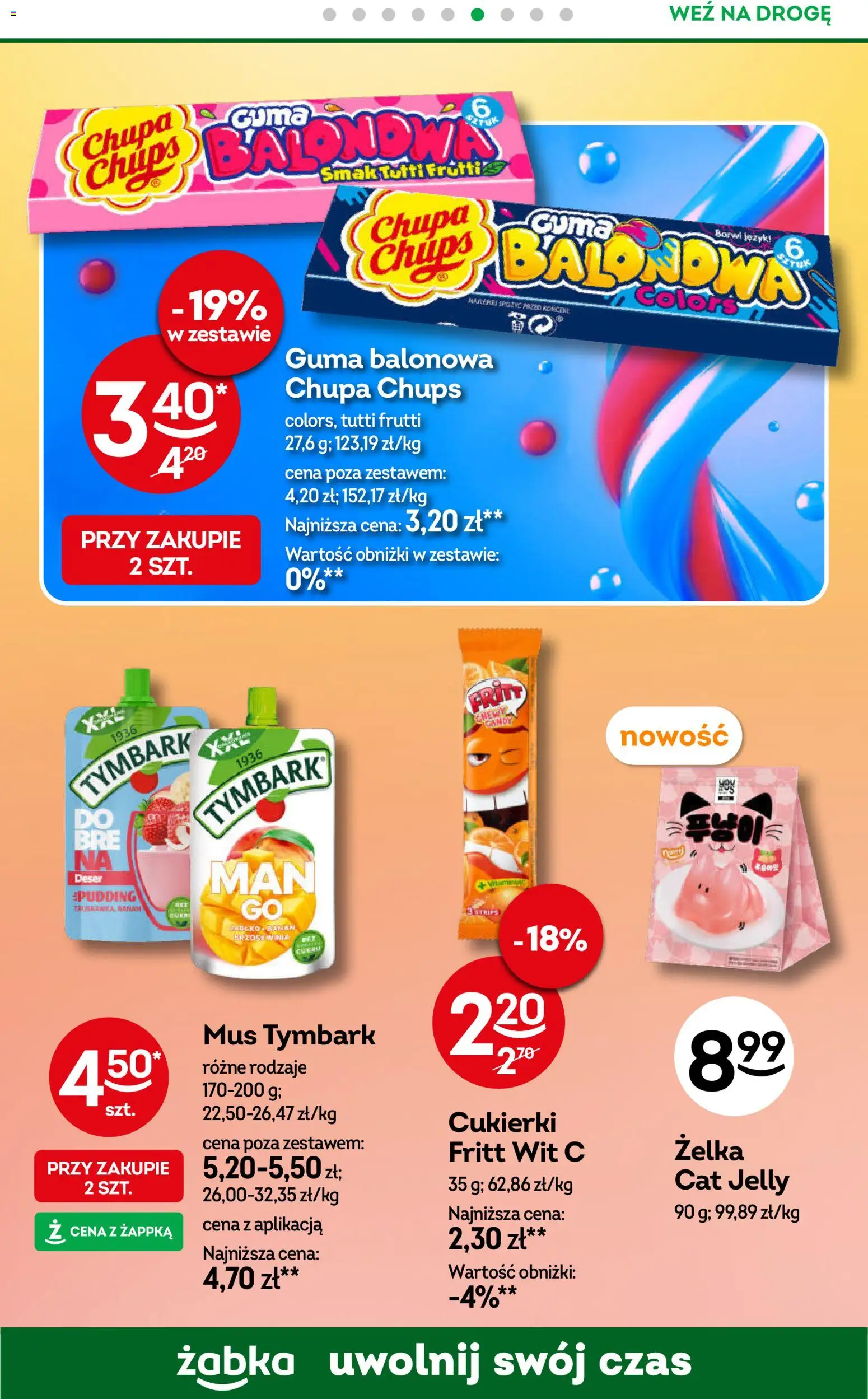 Żabka gazetka od 29.07.2026 | Strona: 75 | Produkty: Tymbark, Deser, Cukierki