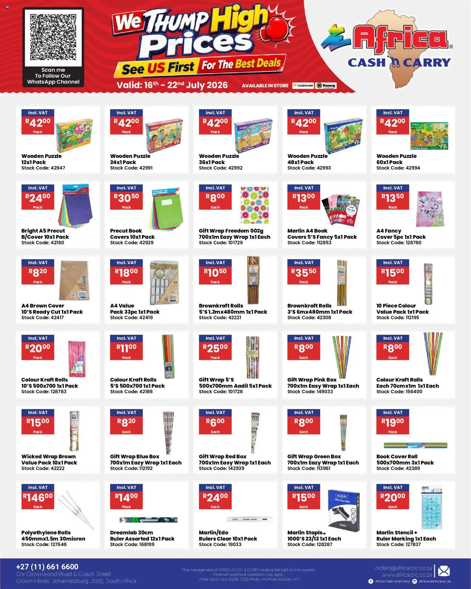 New Africa Cash & Carry catalogue – valid from 16/07/2026 | Page: 59 | Products: Cover, Box, Stock