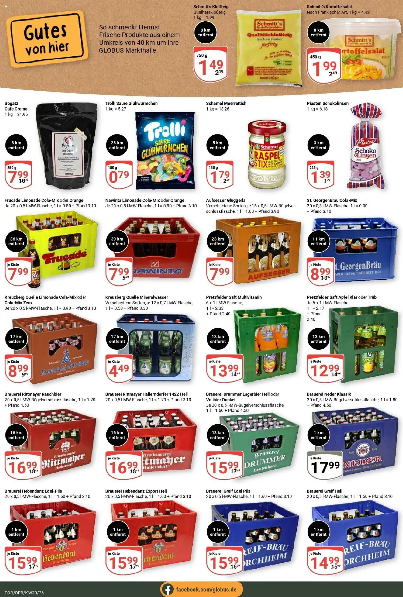 Globus Prospekt Forchheim (ab 21.09.2026) » Angebote online | Seite: 24 | Produkte: Äpfel, Limonade, Mineralwasser, Saft