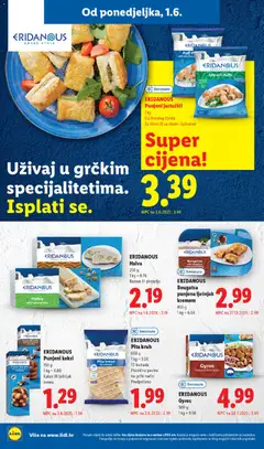ERIDANOUS Bougatsa punjena lješnjak kremom, Bougatsa with Hazelnut Flavoured Filling - Pregled kataloga iz trgovine Lidl, vrijedi od 01.06.2026 | Stranica: 10