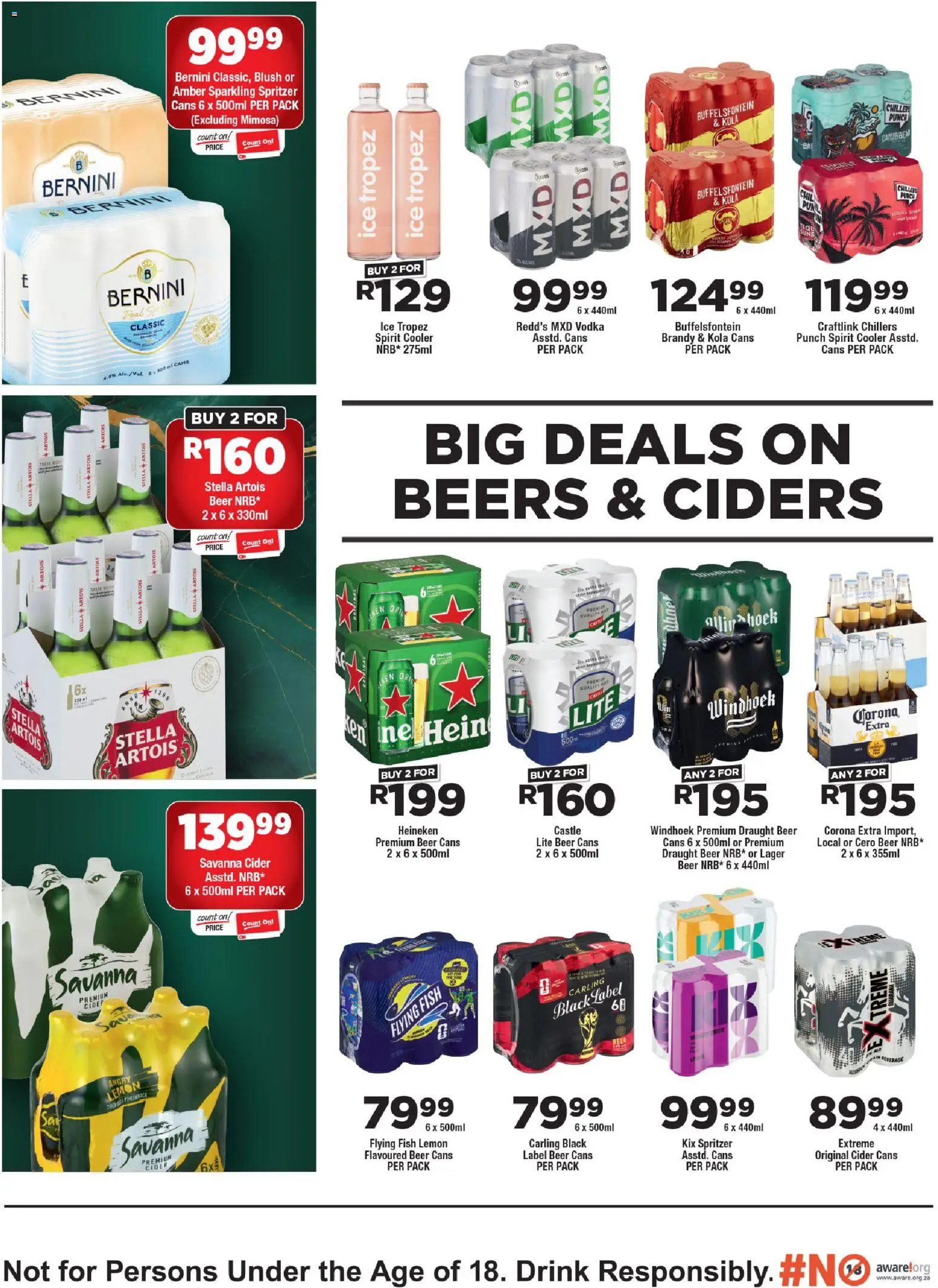 New OK Foods catalogue – valid from 02/07/2026 | Page: 3 | Products: Brandy, Cooler, Beer, Fish
