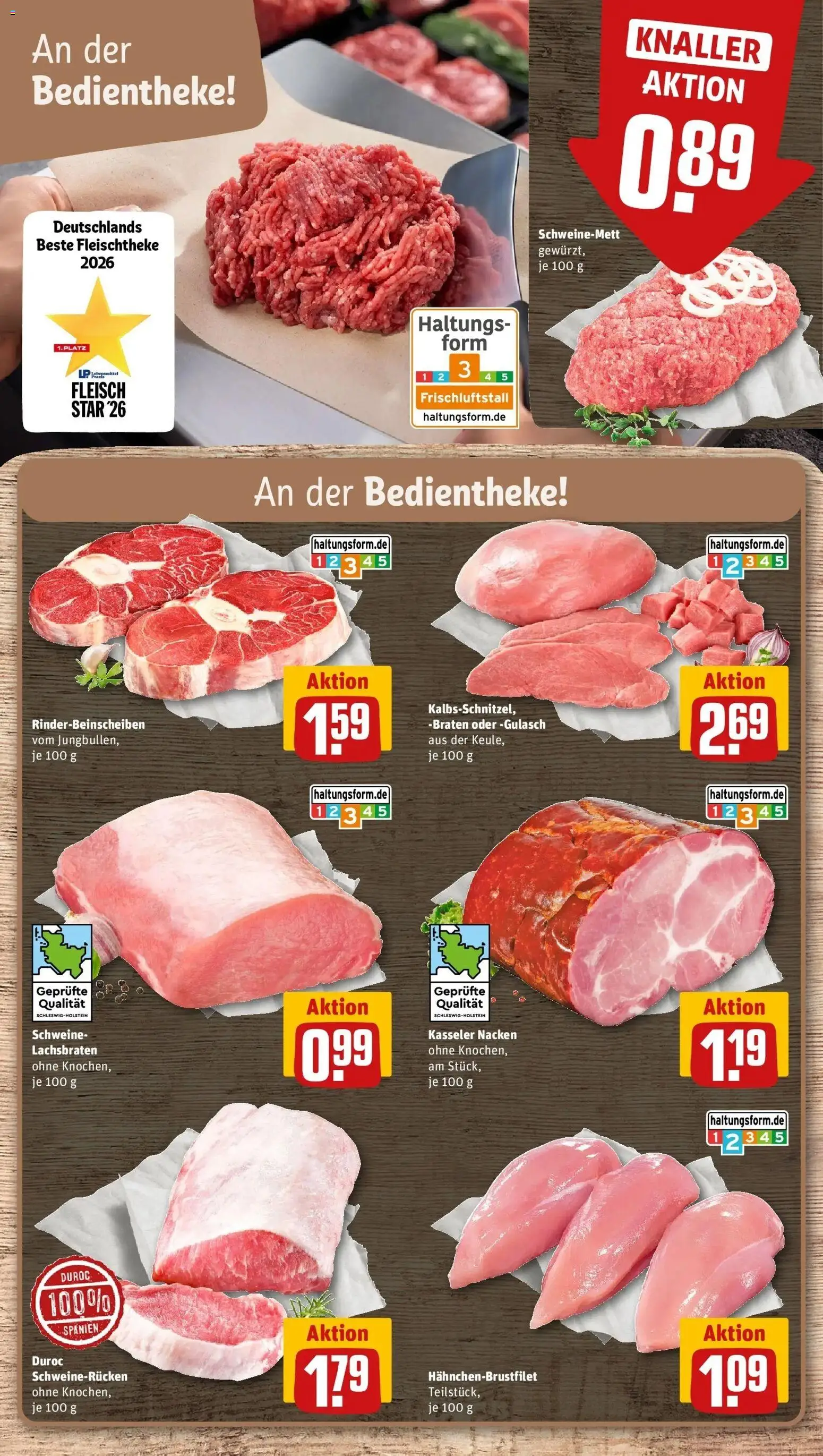 REWE Prospekt ab 21.09.2026 zum Blättern » Angebote | Seite: 14 | Produkte: Kasseler nacken, Gulasch, Schweinerucken, Fleisch