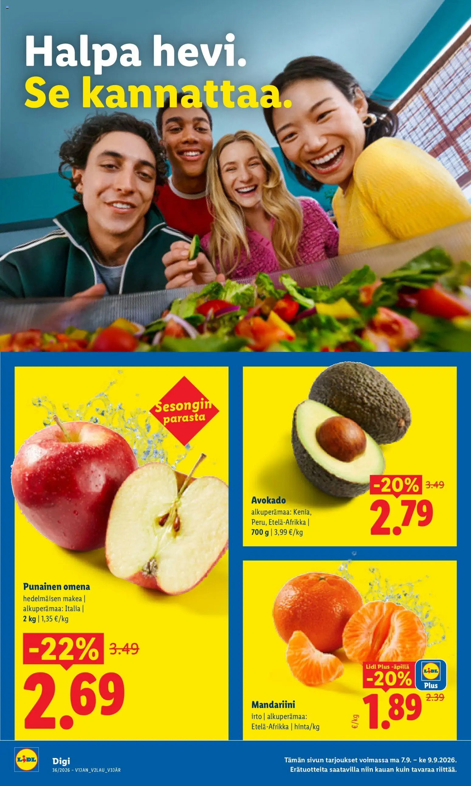 Lidl tarjoukset - Helsinki – voimassa 07/09/2026 alkaen | Sivu: 2 | Tuotteet: Avokado