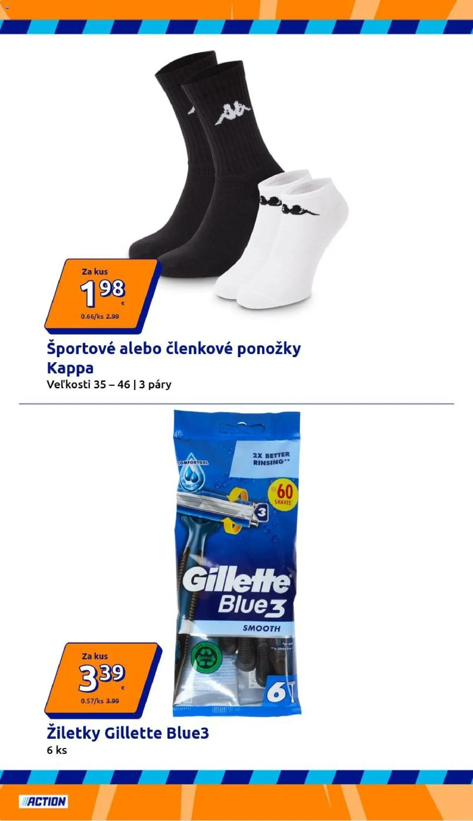 Nové Action akcie – leták je platný od 06.05.2026 | Strana: 2 | Produkty: Ponožky