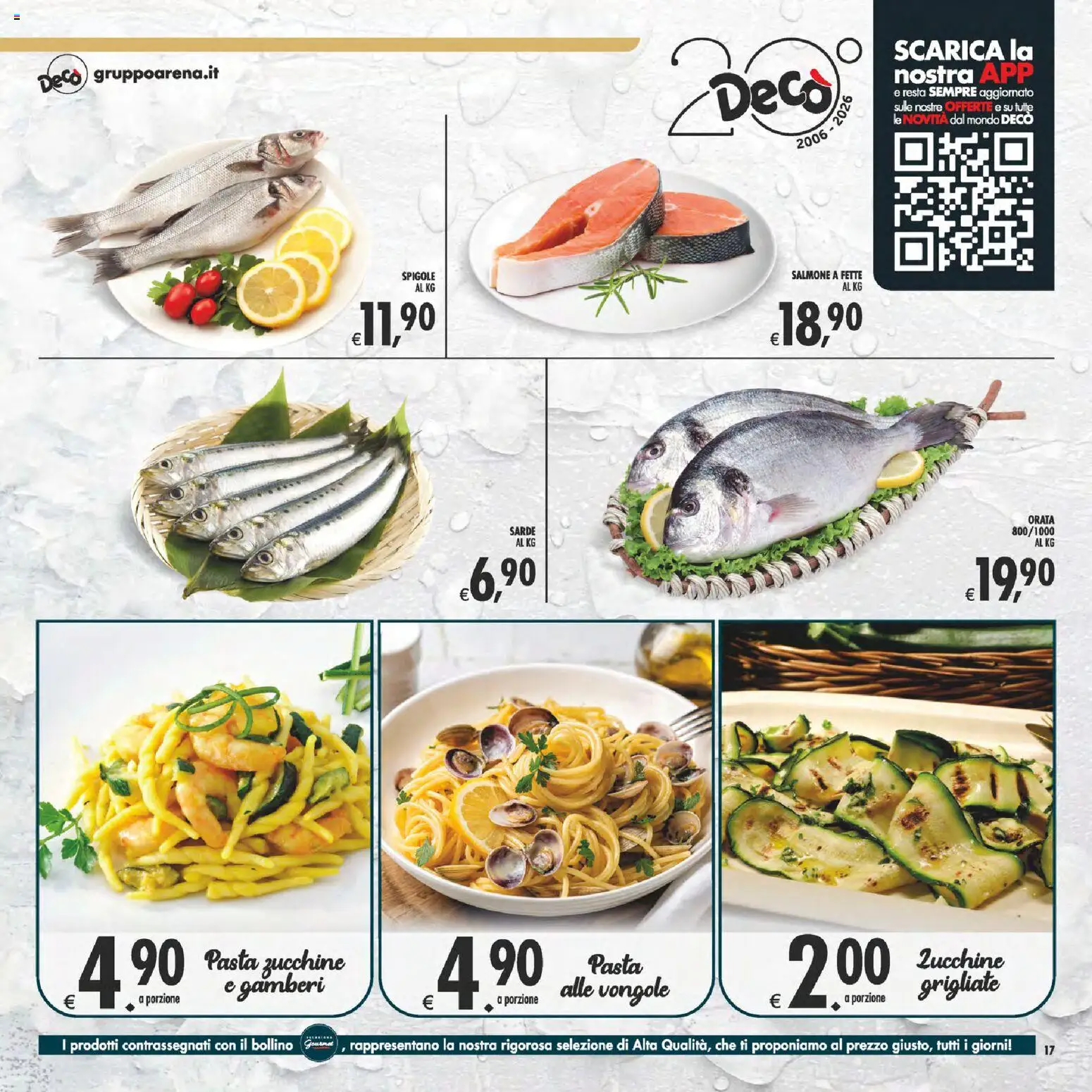 Volantino Decò del 31/07/2026 | Pagina: 17 | Prodotti: Salmone, Gamberi, Vongole, Zucchine