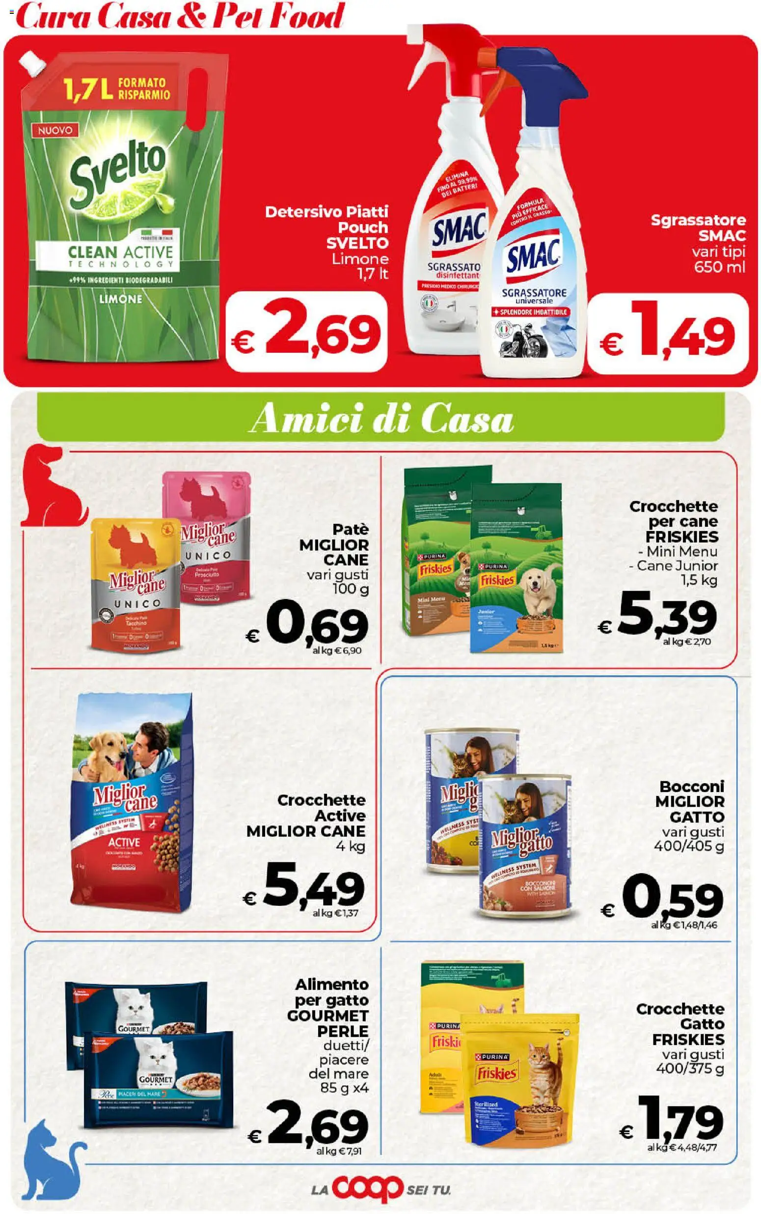 Volantino COOP del 31/07/2026 | Pagina: 44 | Prodotti: Sgrassatore, Tacchino, Limone, Crocchette