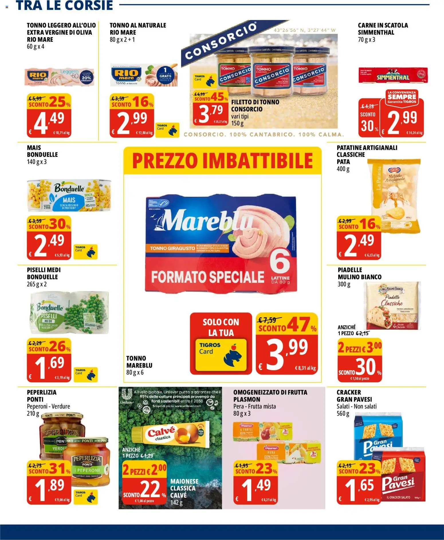 Volantino Tigros del 19/08/2026 | Pagina: 12 | Prodotti: Peperoni, Olio, Cracker, Piselli