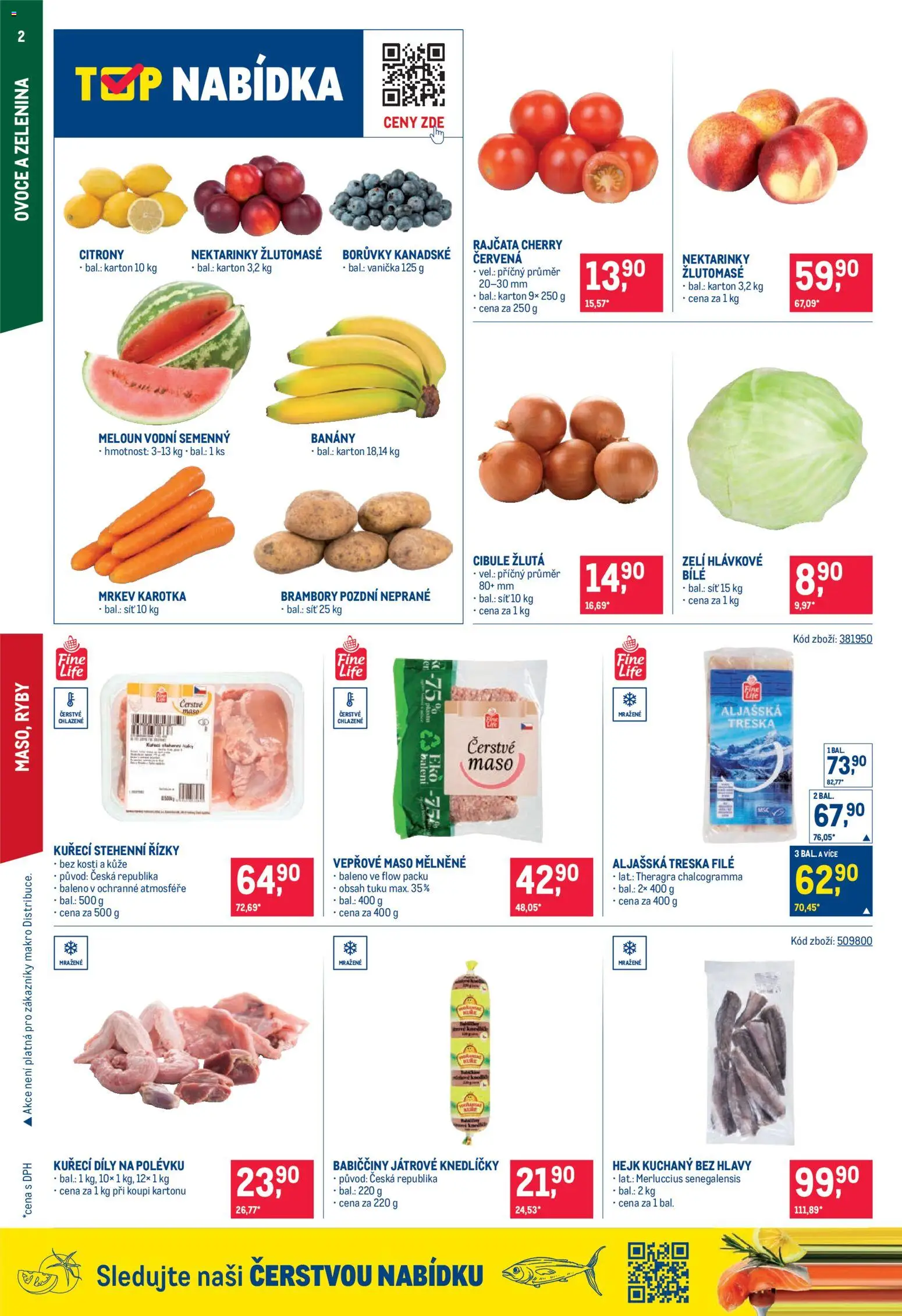 Makro leták - Maloobchod od 17.06.2026 | Strana: 2 | Produkty: Vepřové maso, Citróny, File, Meloun vodní