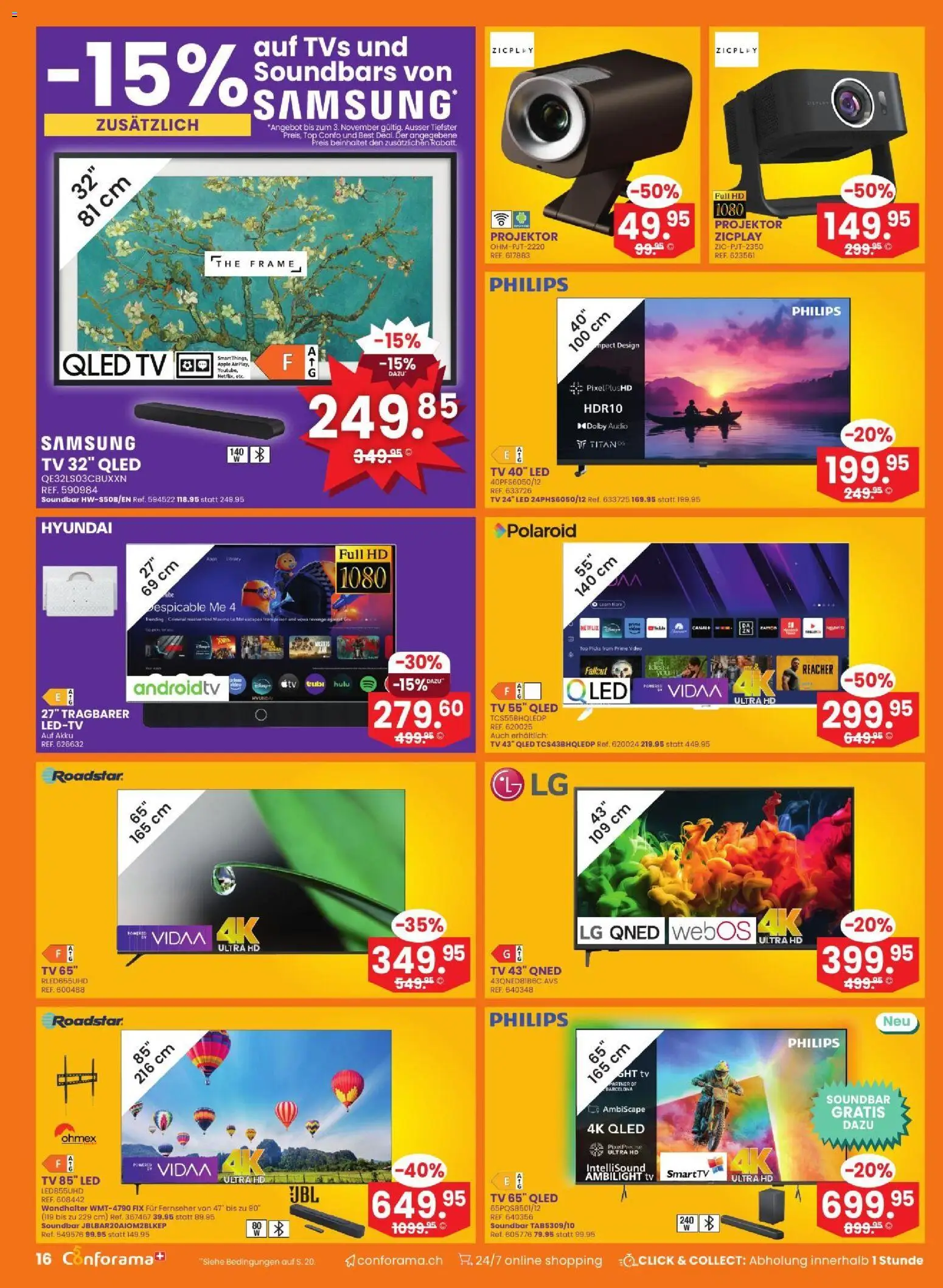 Conforama aktionen – gültig ab 28.10.2026 | Seite: 16 | Produkte: TV, Video, Top, Apple