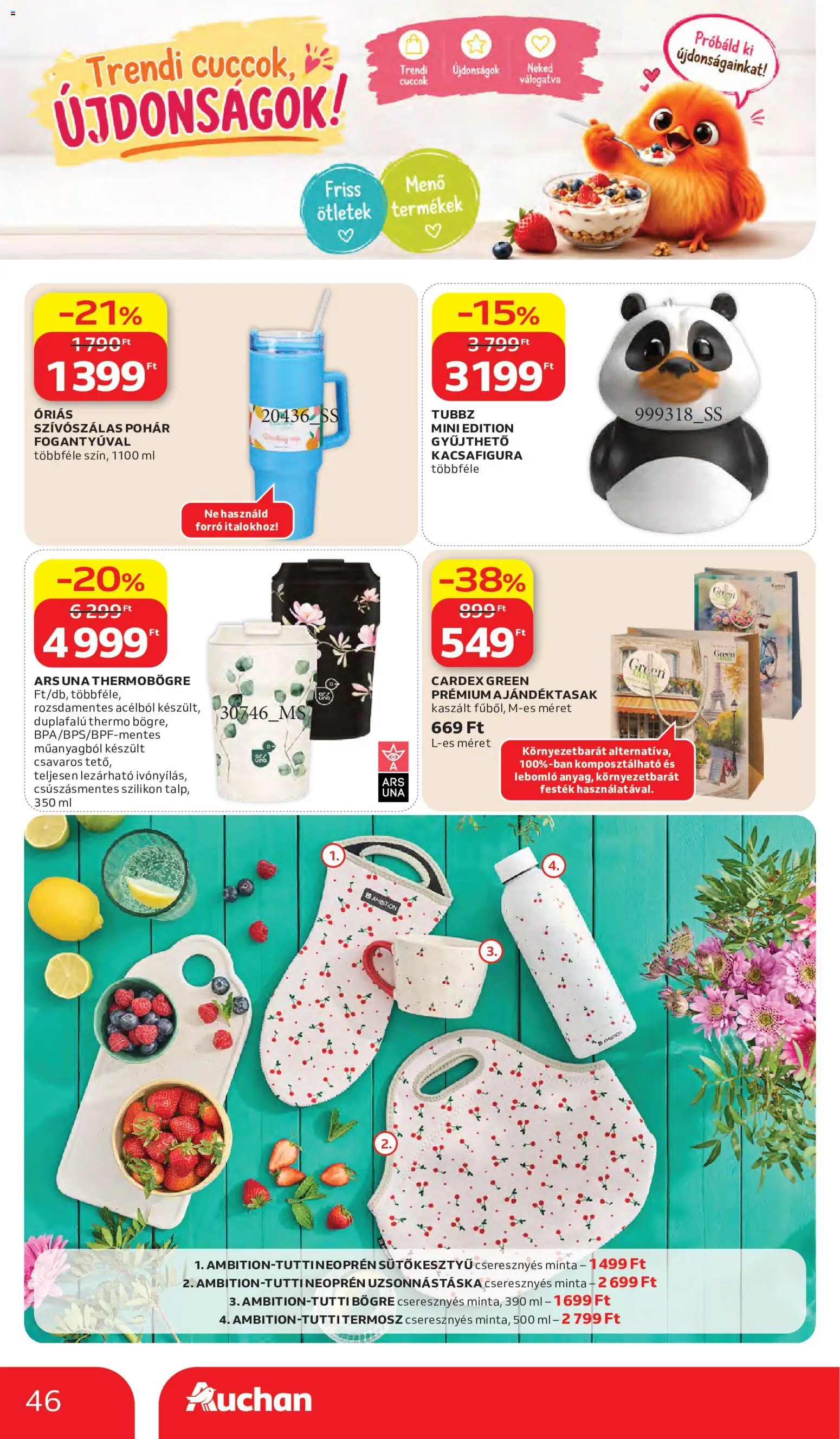 Auchan akciós ujság - amely érvényes a következő dátumtól: 28.05.2026 | Oldal: 46 | Termékek: Bögre, Festék, Pohár