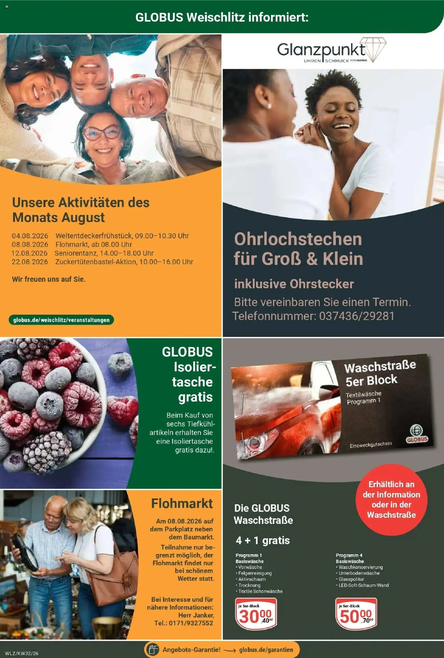 Globus Prospekt Weischlitz (ab 03.08.2026) » Angebote online | Seite: 23 | Produkte: Tasche, Uhr
