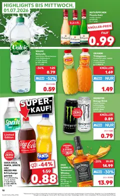 Kaufland Prospekt Hamburg ab 29.06.2026 gültig | Seite: 10 | Produkte: Mezzo mix, Mineralwasser, Rotkäppchen, Volvic