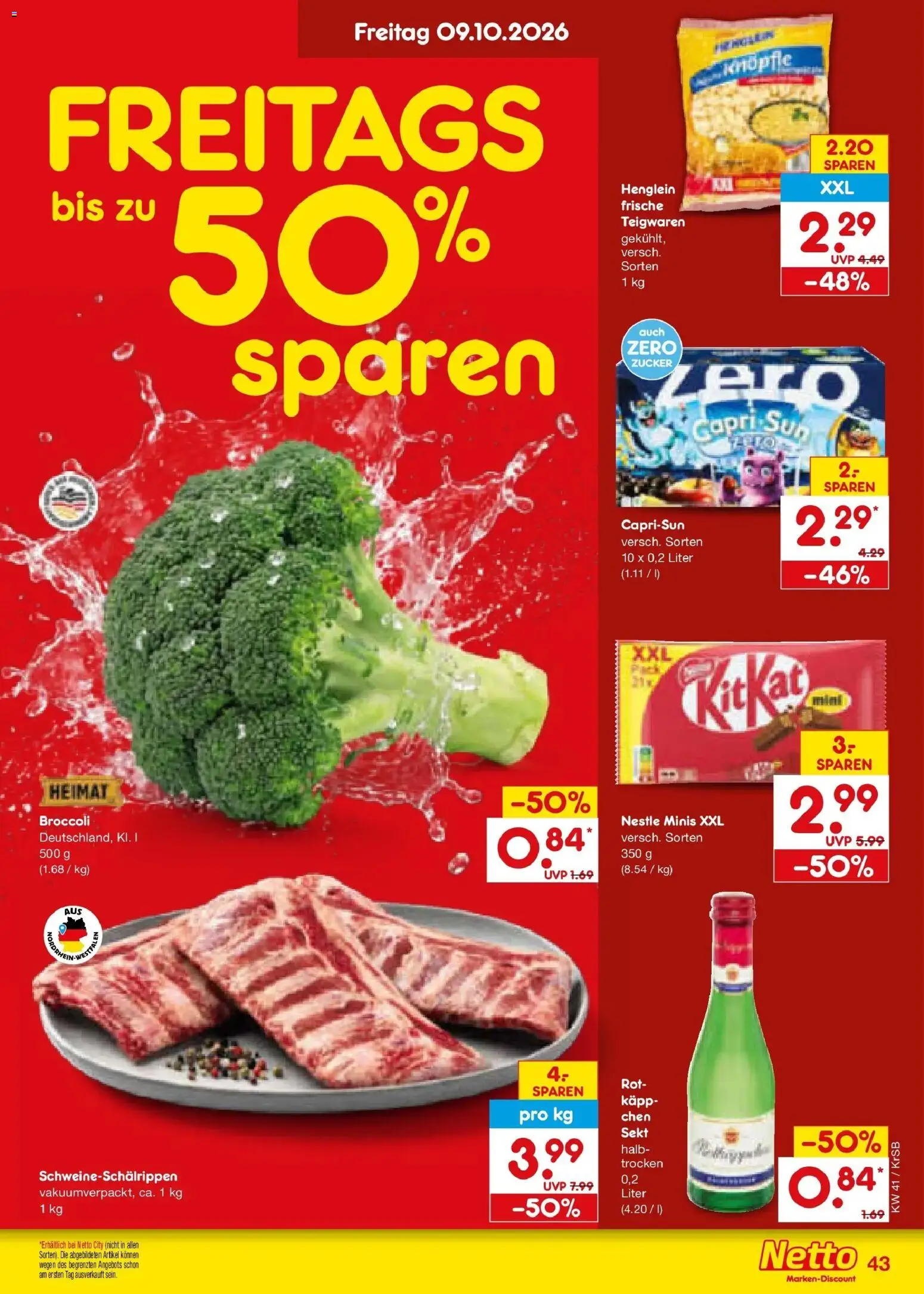 Netto Marken-Discount Prospekt Baesweiler (ab 05.10.2026) » Angebote | Seite: 55 | Produkte: Capri sun, Sekt, Zucker