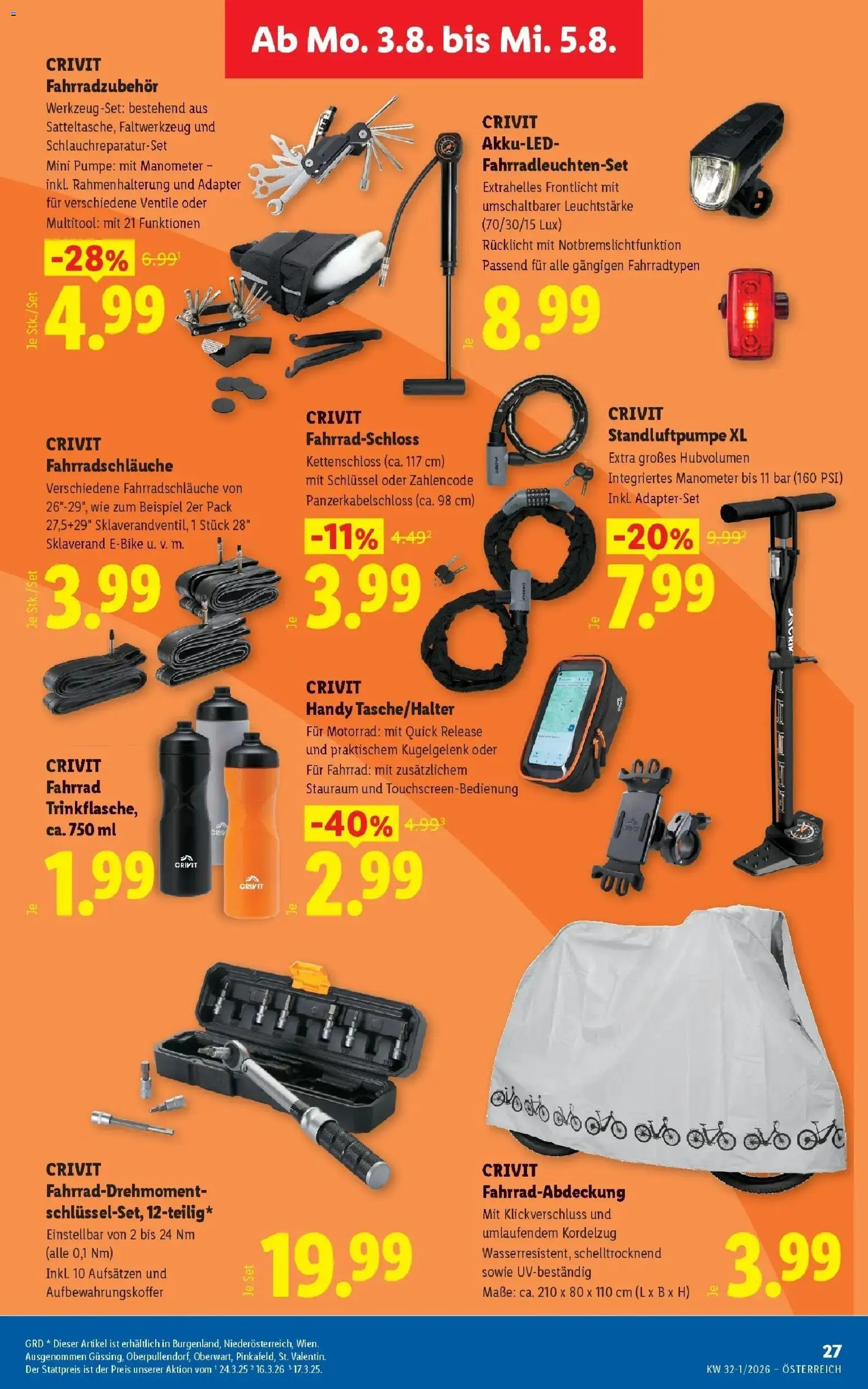 Lidl Flugblatt - Wien, Langenzersdorf, Zwettl gültig ab 30.07.2026 | Seite: 34 | Produkte: Adapter, Manometer