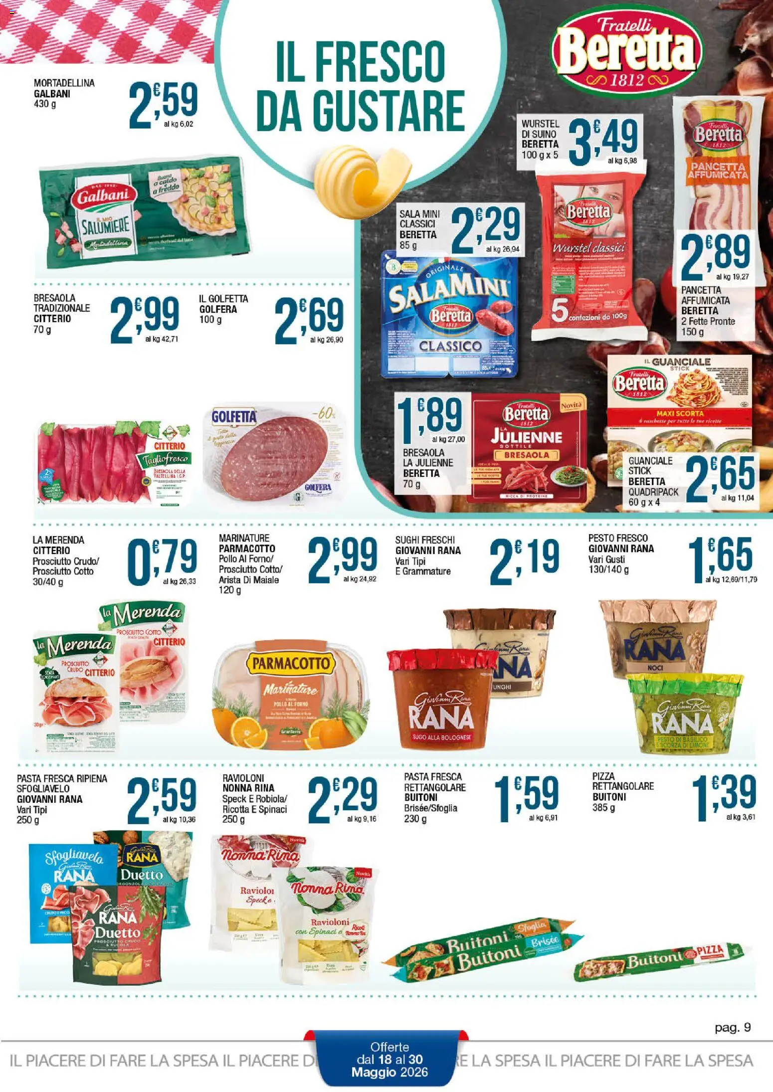 Volantino Sidis del 18.05.2026 | Pagina: 9 | Prodotti: Prosciutto Cotto, Cd, Spinaci, Ricotta