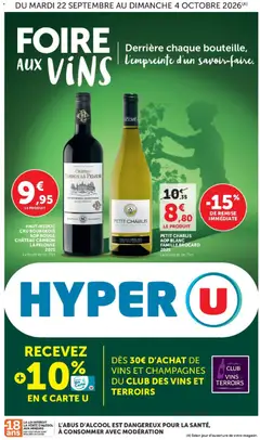 Hyper U - Prévisualisation de Hyper U Foire aux vins valide à partir de 22/09/2026