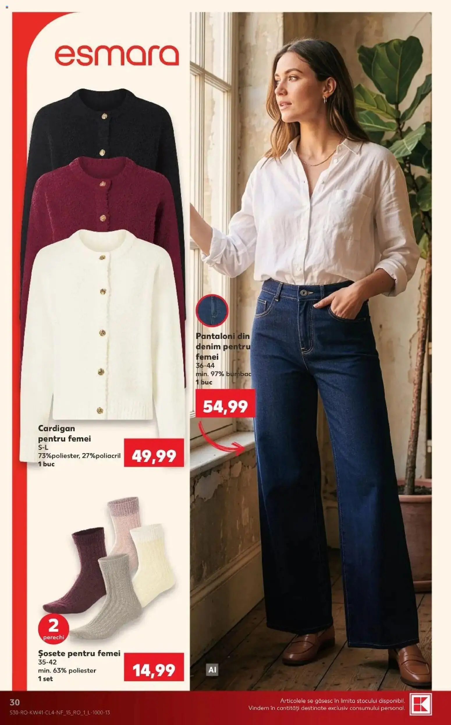 Kaufland Satu Mare 07.10.2026 - Revista si Oferta | Pagină: 30 | Produse: Cardigan, Pantaloni, Șosete
