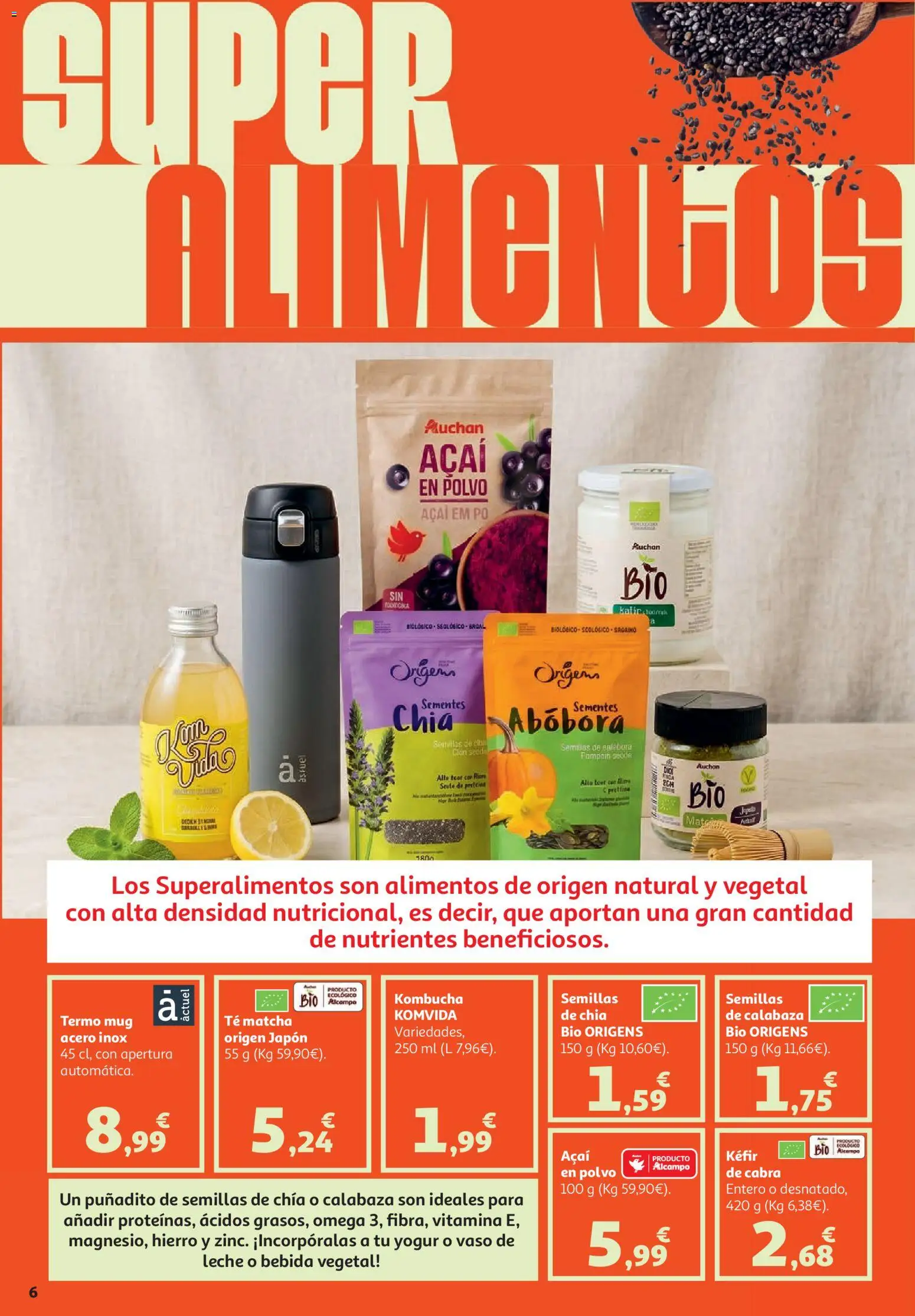 Alcampo HP Catalan │ válido desde el 05.05.2026 | Página: 6 | Productos: Leche, Yogur, Té, Κούβα