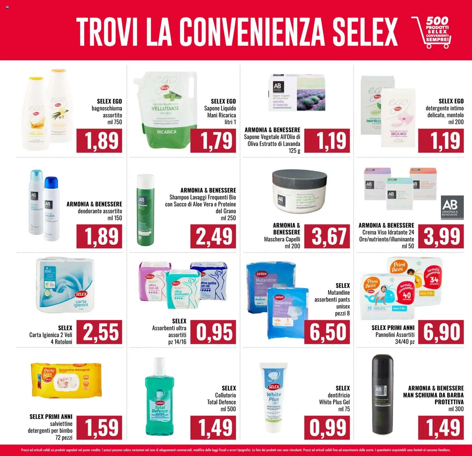 Volantino Famila del 08/10/2026 | Pagina: 13 | Prodotti: Shampoo, Pannolini, Bagnoschiuma, Assorbenti
