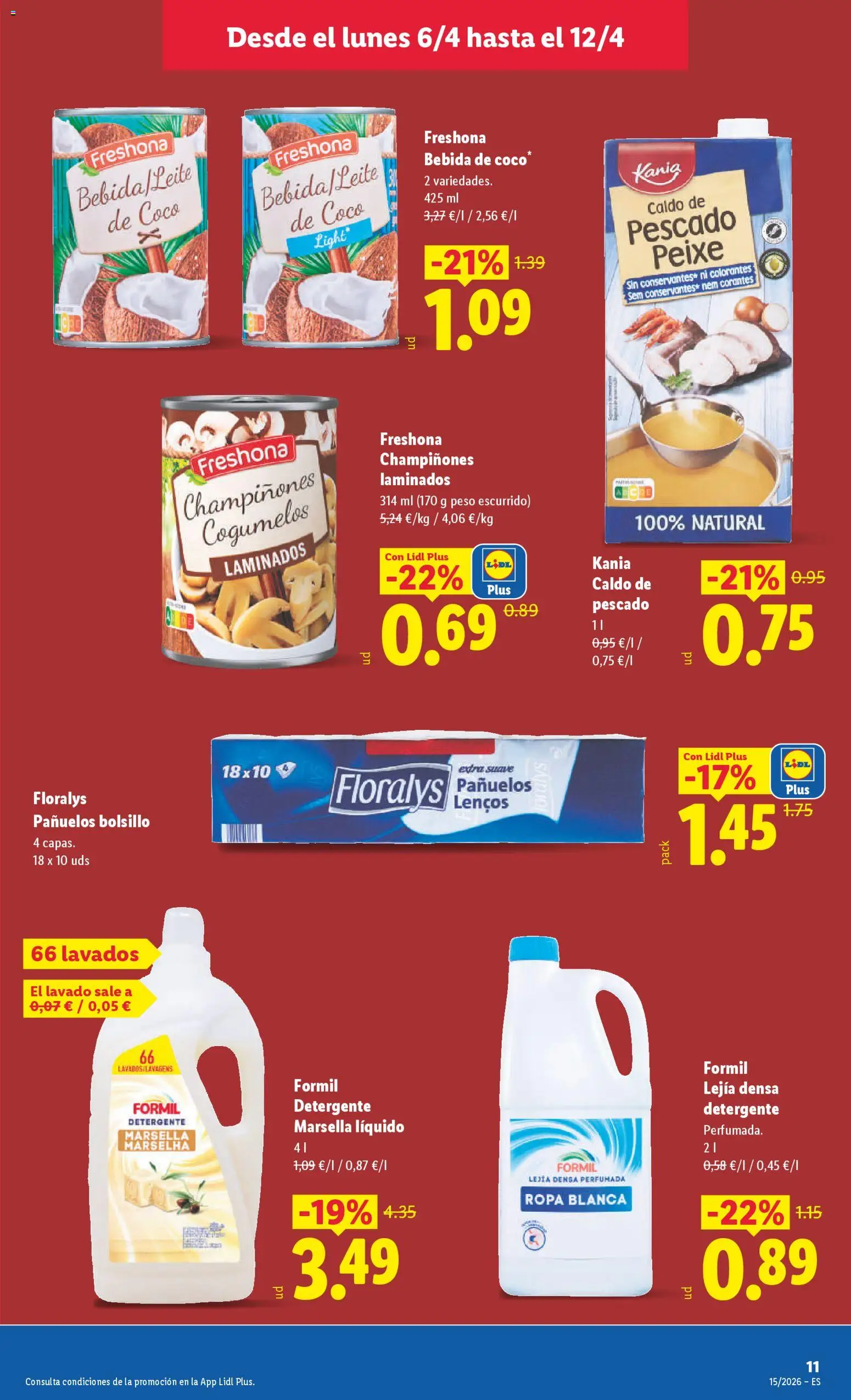 Lidl folleto │ válido desde el 06.04.2026 | Página: 21 | Productos: Detergente, Τυρόπιτα, Pescado, Ropa