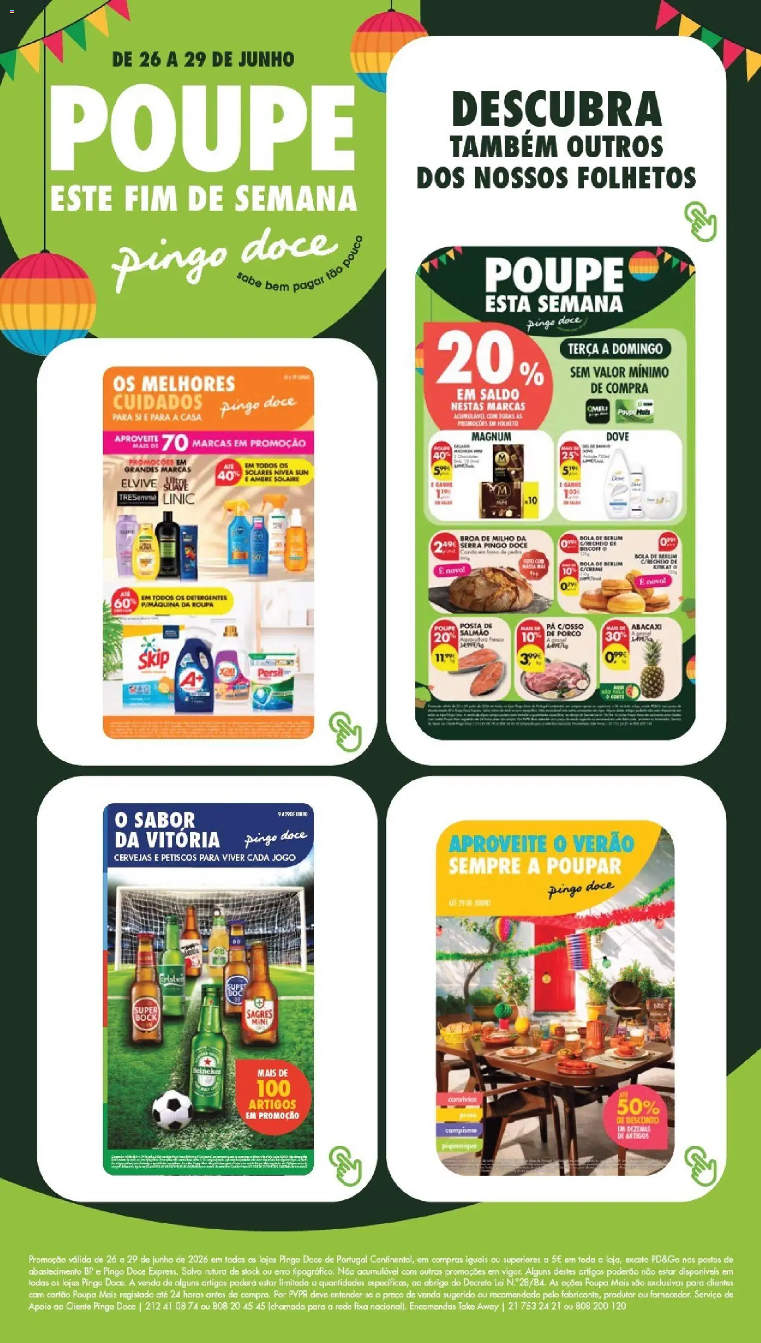 Pingo Doce Poupe este Fim de Semana │ válido de 26/06/2026 | Página: 22 | Produtos: Salmão, Abacaxi, Persil, Pá