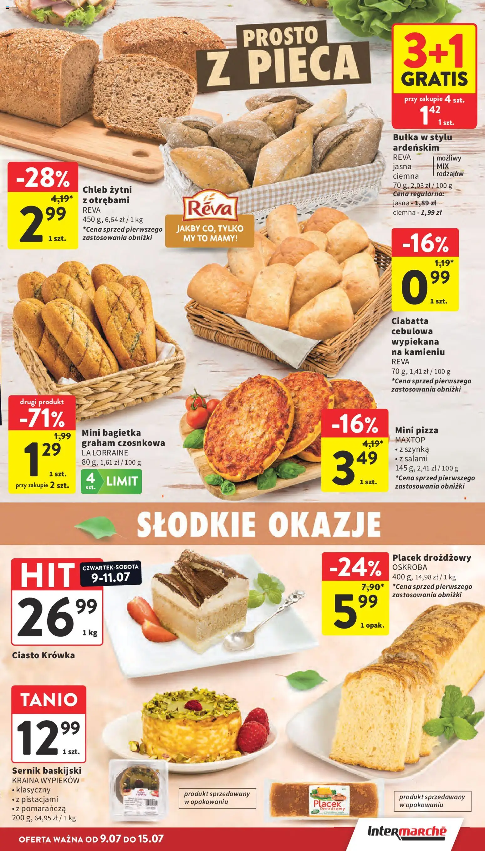 Intermarche gazetka od 09.07.2026 | Strona: 7 | Produkty: Ciasto krówka, Ciasto, Bułka, Chleb