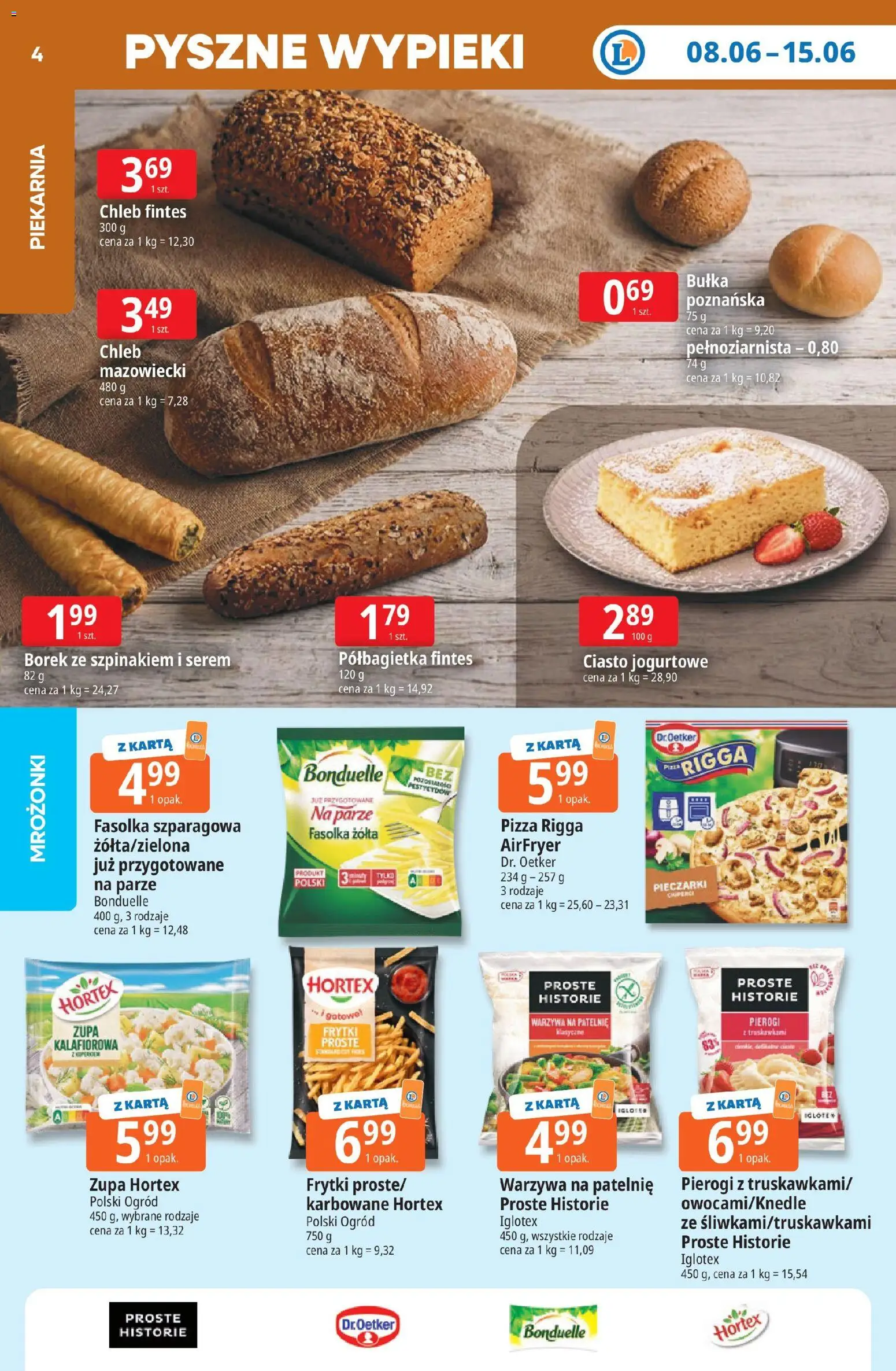 E.Leclerc gazetka - Kłodzko od 08.06.2026 | Strona: 4 | Produkty: Pierogi, Piekarnia, Warzywa na patelnie, Warzywa