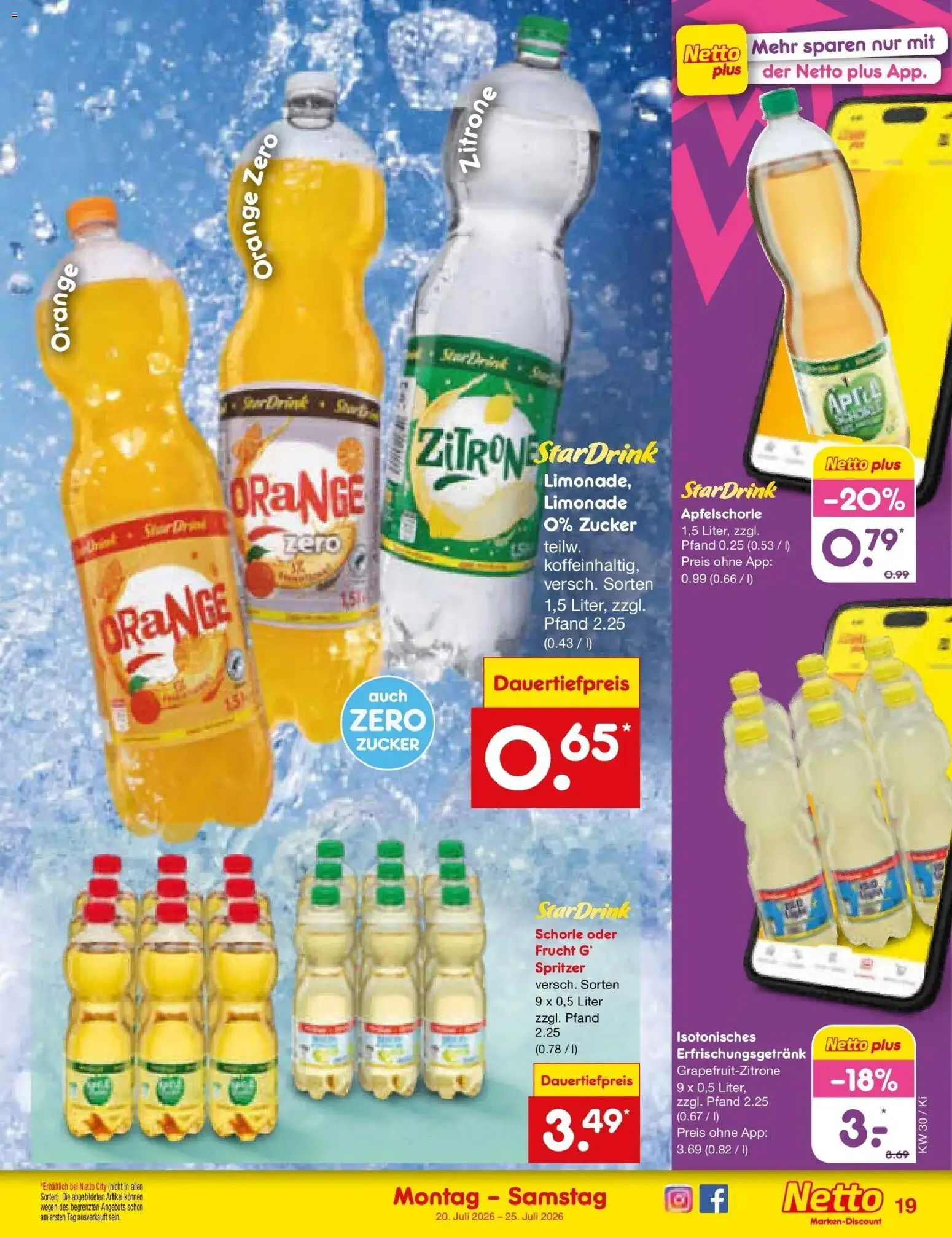 Netto Marken-Discount Prospekt Bad Friedrichshall – gültig ab 20.07.2026 | Seite: 31 | Produkte: Limonade, Zucker, Zitrone
