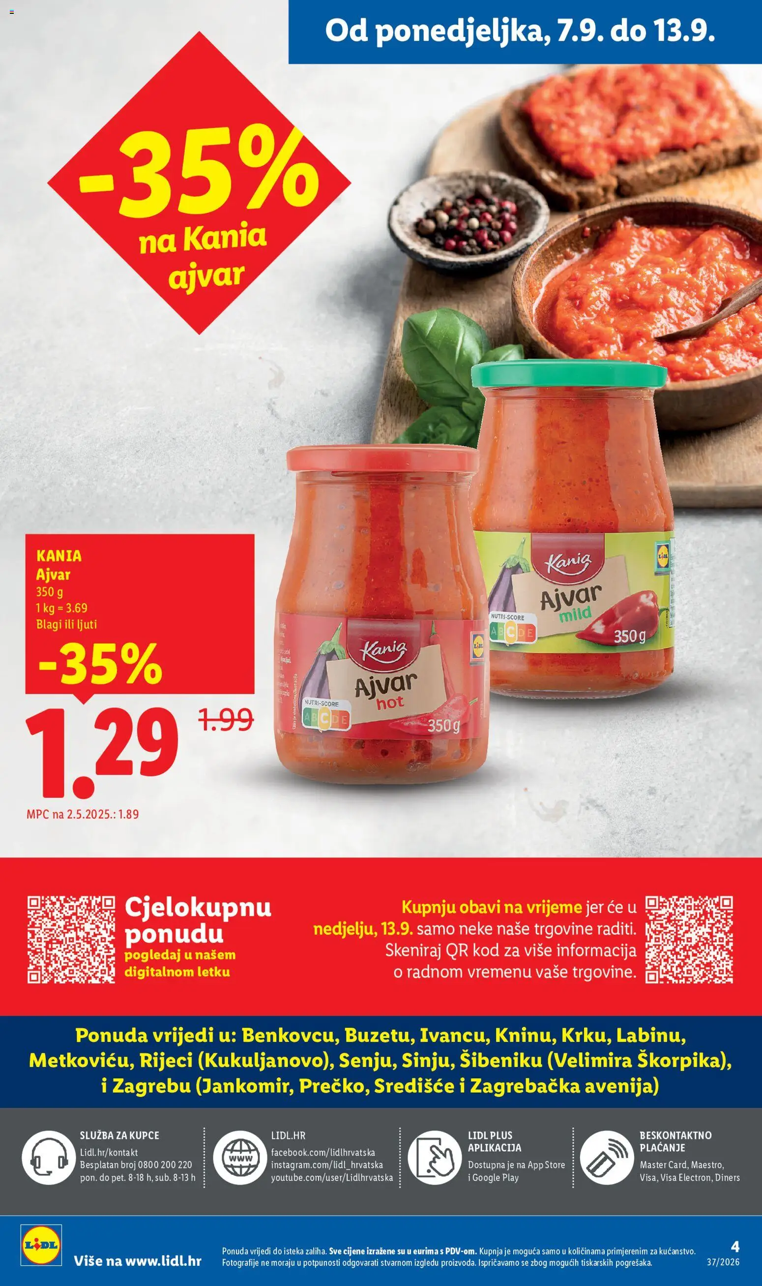 Lidl katalog | vrijedi od 07.09.2026 | Stranica: 4 | Proizvodi: Kania, Ajvar