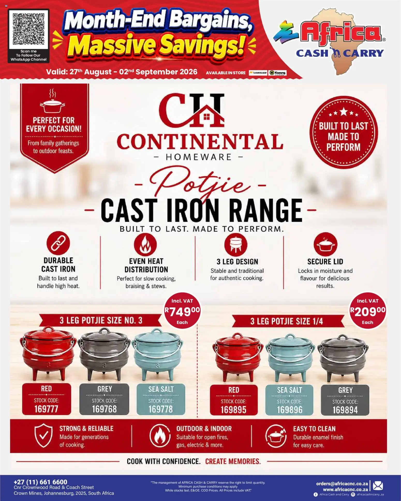 New Africa Cash & Carry catalogue – valid from 27/08/2026 | Page: 46 | Products: Iron, Stock, Enamel, Salt