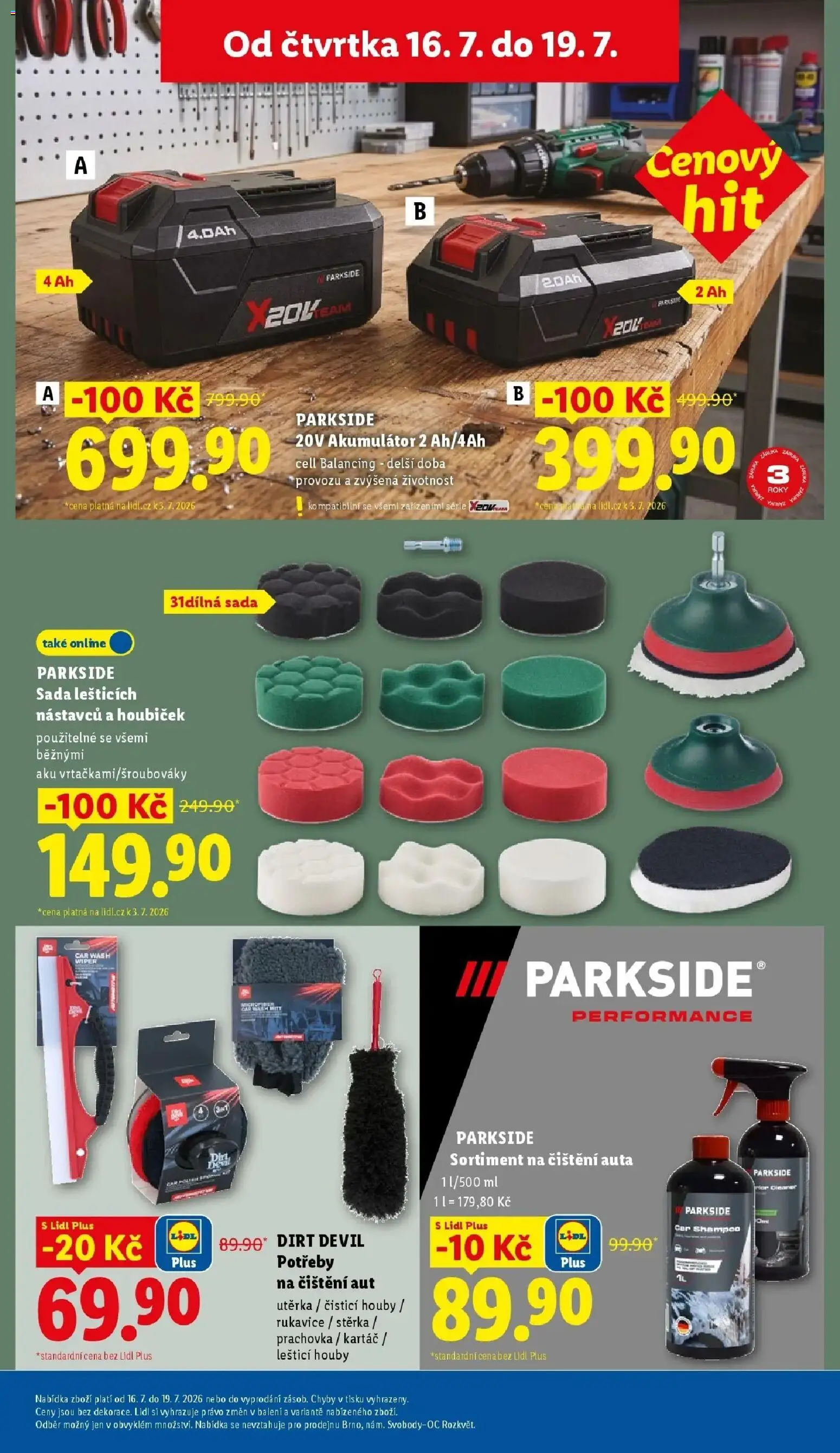Lidl aktuální leták od 16.07.2026 | Strana: 33 | Produkty: Rukavice, Prachovka, Utěrka, Kartáč