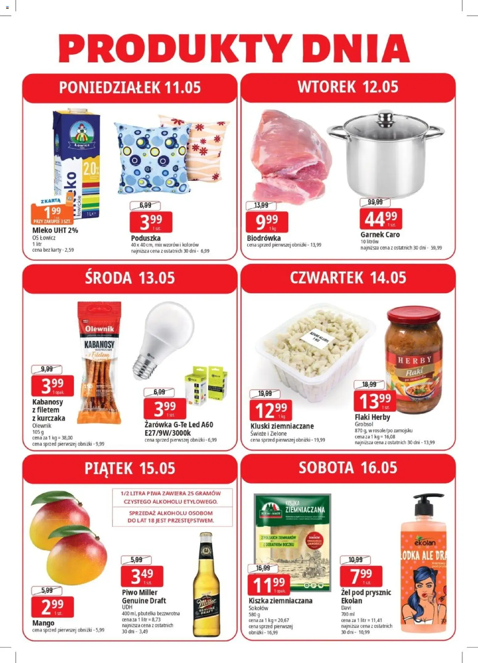 E.Leclerc gazetka - Elbląg od 11.05.2026 | Strona: 4 | Produkty: Mango, Garnek, Mleko, Żel pod prysznic