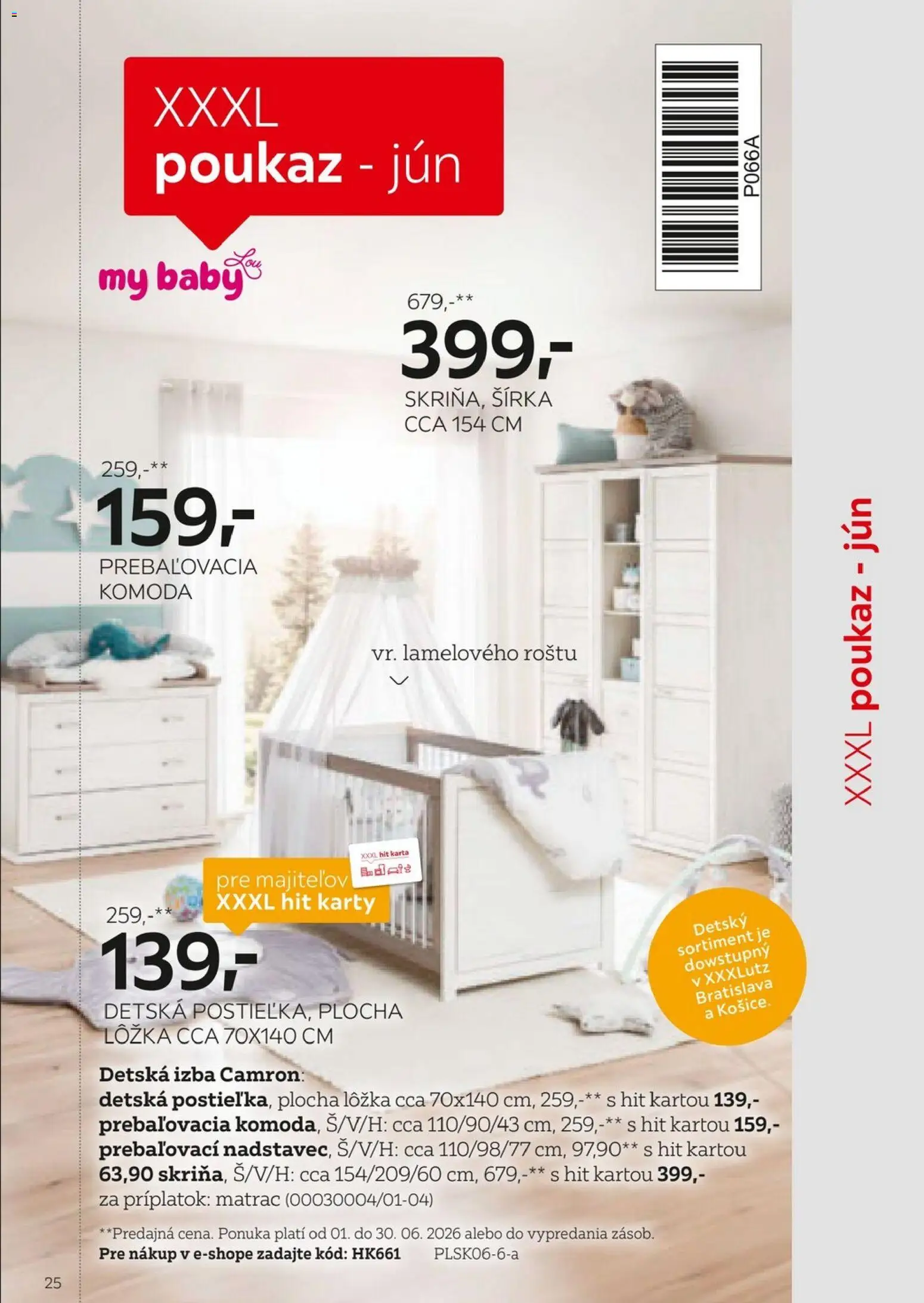 Nové XXXLutz akcie – leták je platný od 01.02.2026 | Strana: 25 | Produkty: Matrac, Detská izba, Prebaľovacia komoda, Komoda
