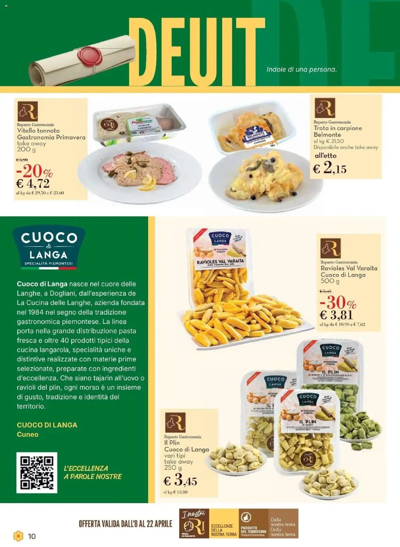 Volantino Conad del 08.04.2026 | Pagina: 10 | Prodotti: Trota, Pasta, Ravioli, Terra