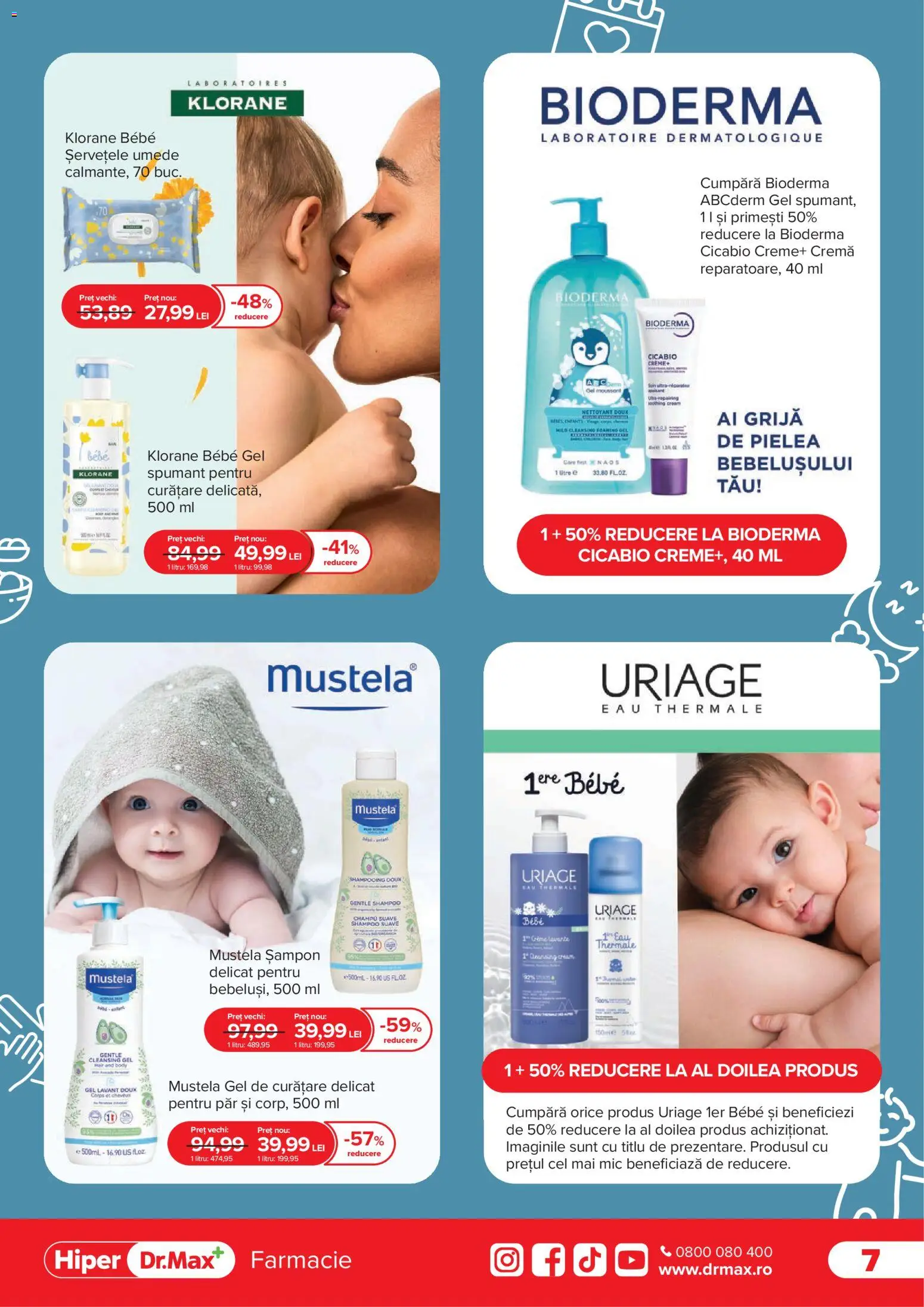 Noul catalog Dr.Max – valabil de la 01.04.2026 | Pagină: 7 | Produse: Gel de curățare, Body, Șampon, Șervețele umede