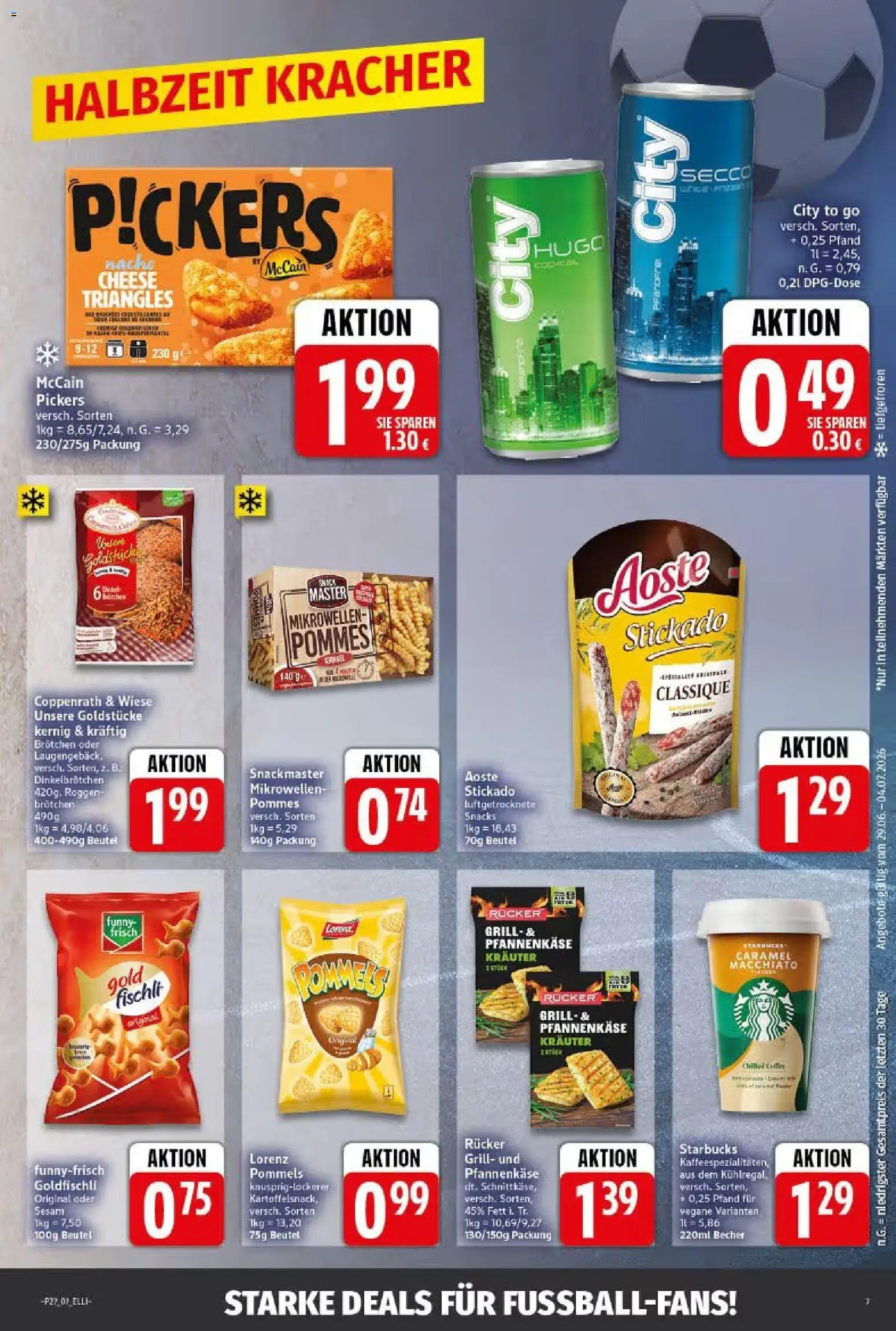 Elli Markt Prospekt Langenberg – gültig ab 29.06.2026 | Seite: 7 | Produkte: Funny frisch, Pommes, McCain, Hugo